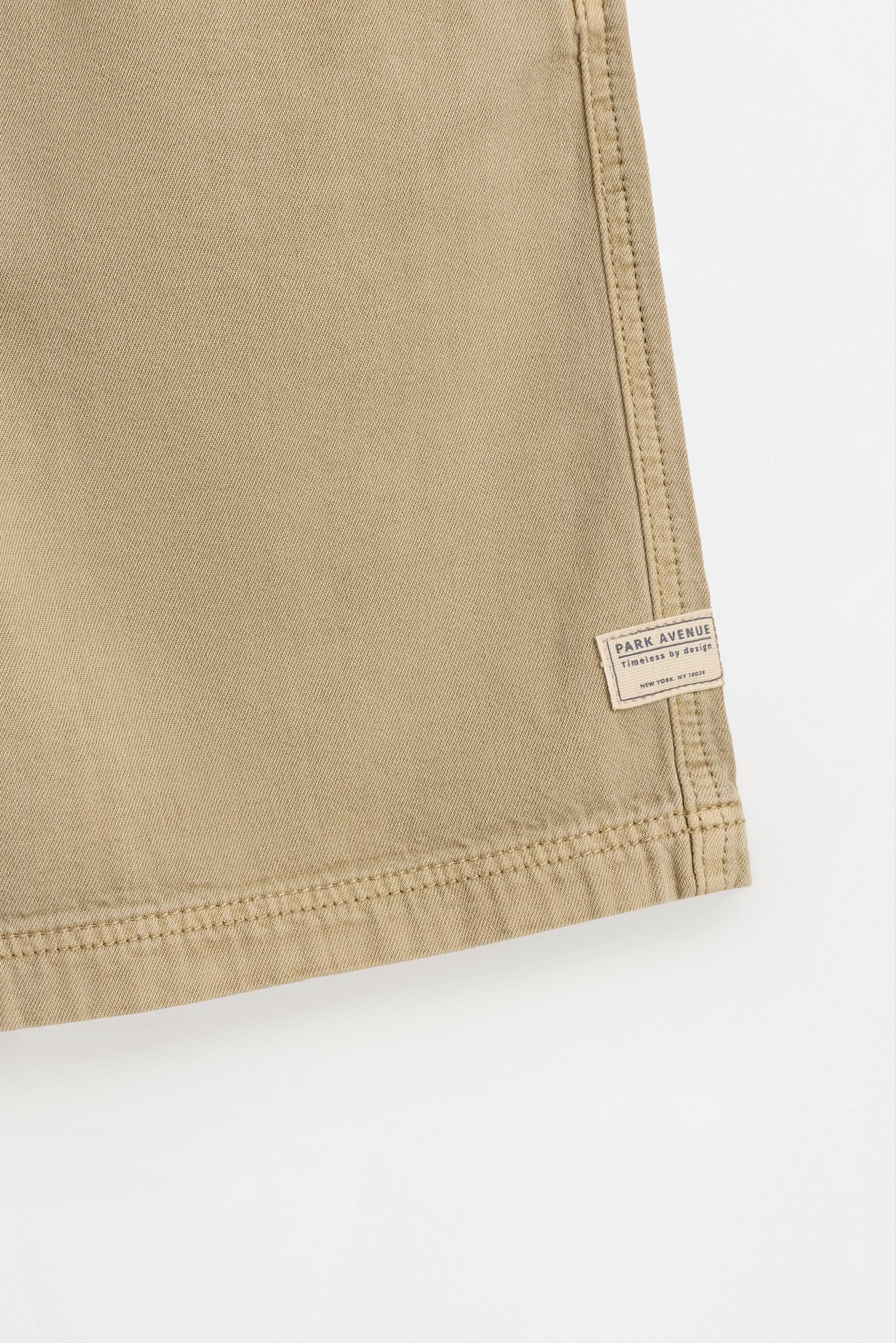 Denim Bermuda joggers — PALE OCHRE