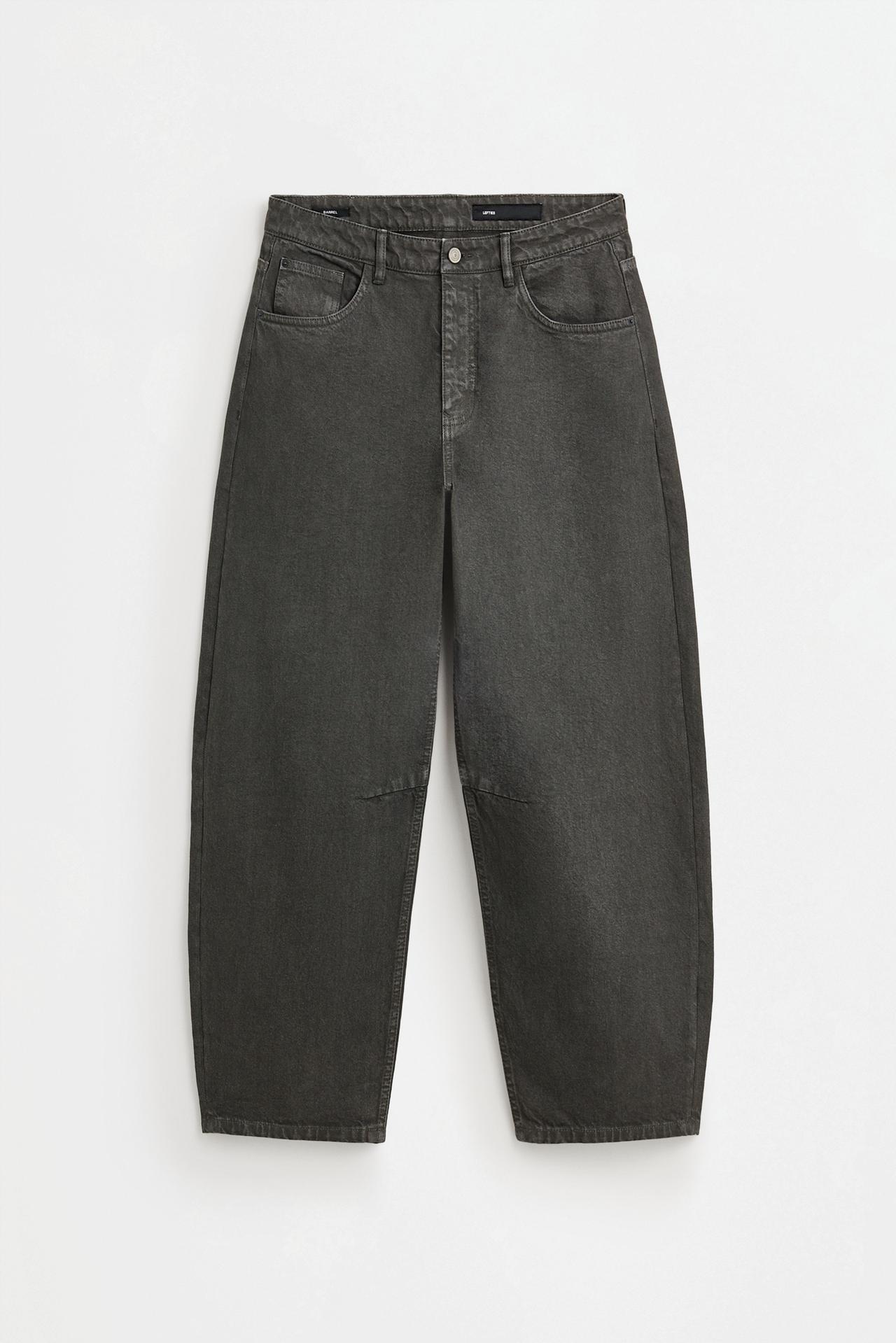Belted barrel leg jeans — MINK