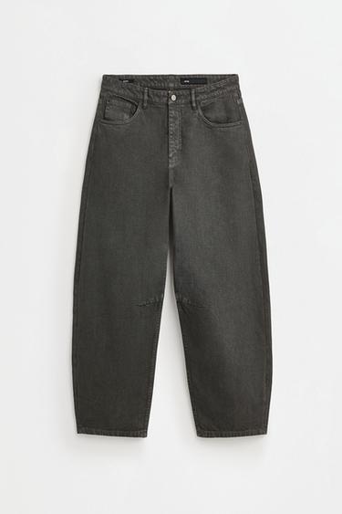 Belted barrel leg jeans — MINK 6