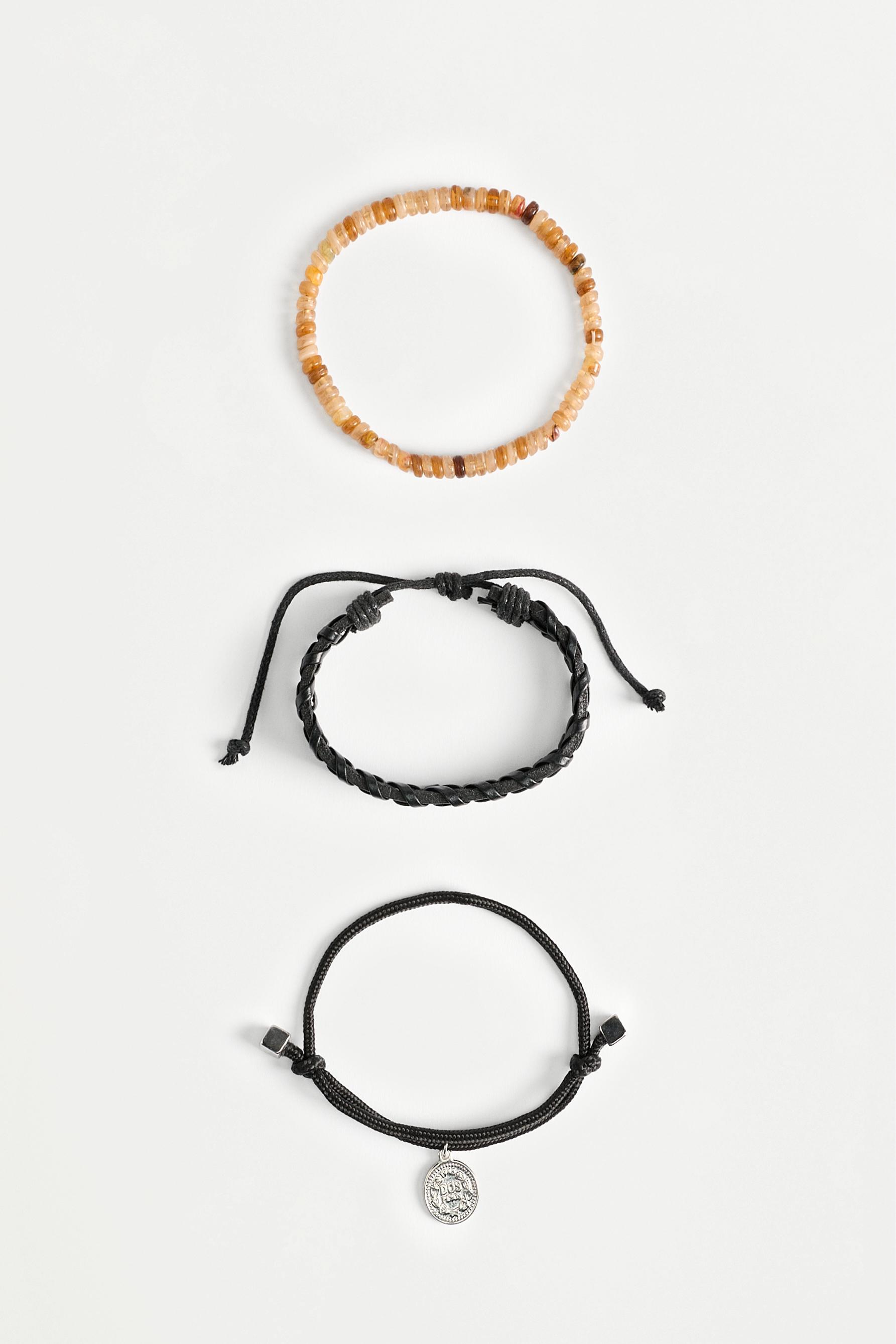 Assorted bracelets (Pack of 3) — BROWN