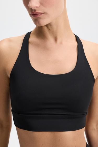 Crossover strap sports top — BLACK 3