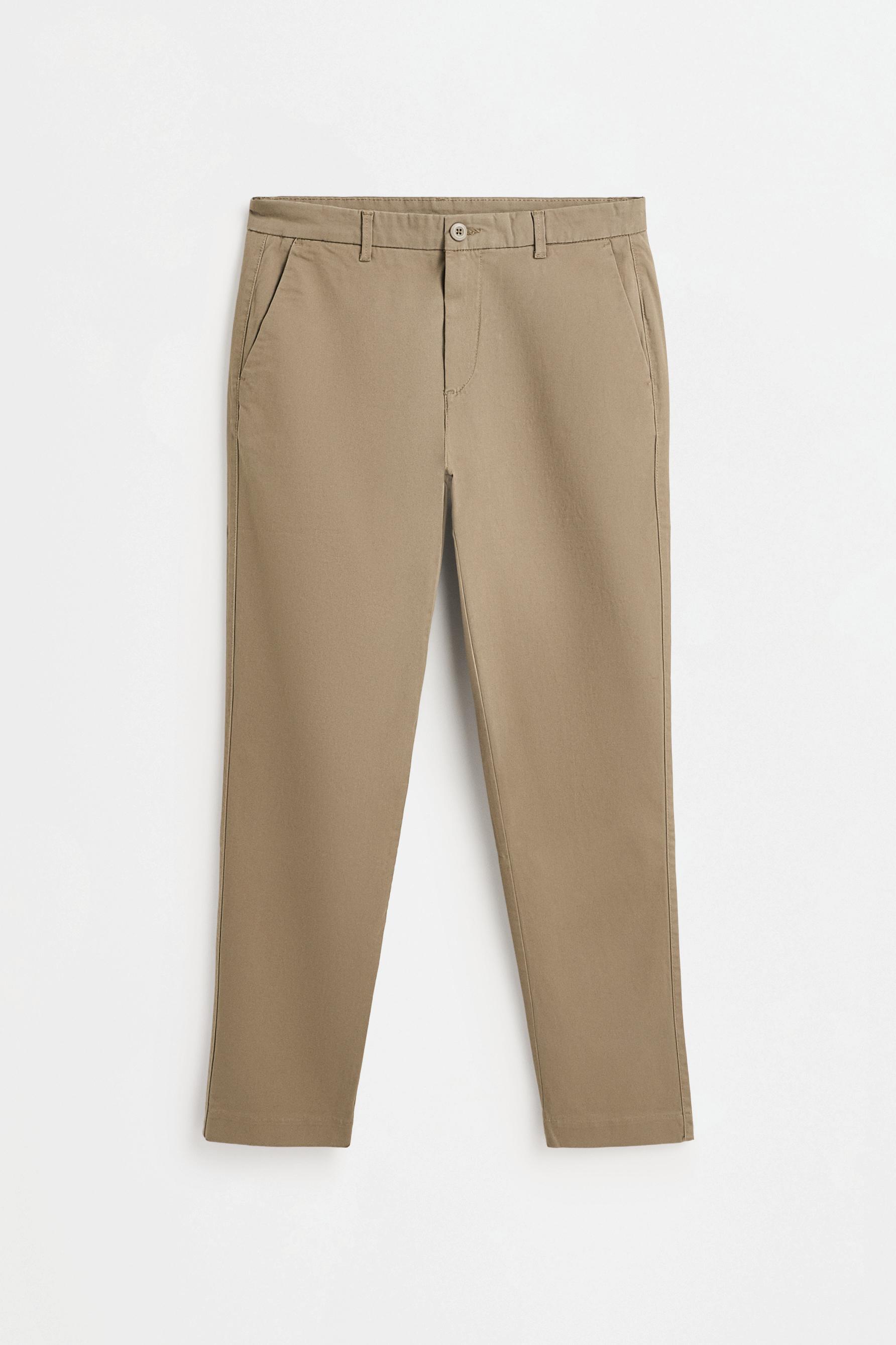 Slim fit chino trousers — KHAKI