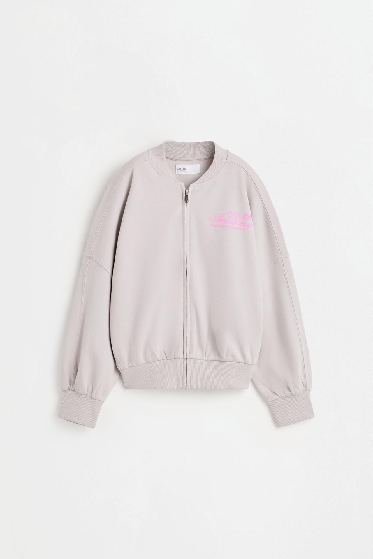 Interlock zip jacket — PEARL GREY