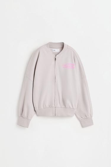Interlock zip jacket — PEARL GREY 1