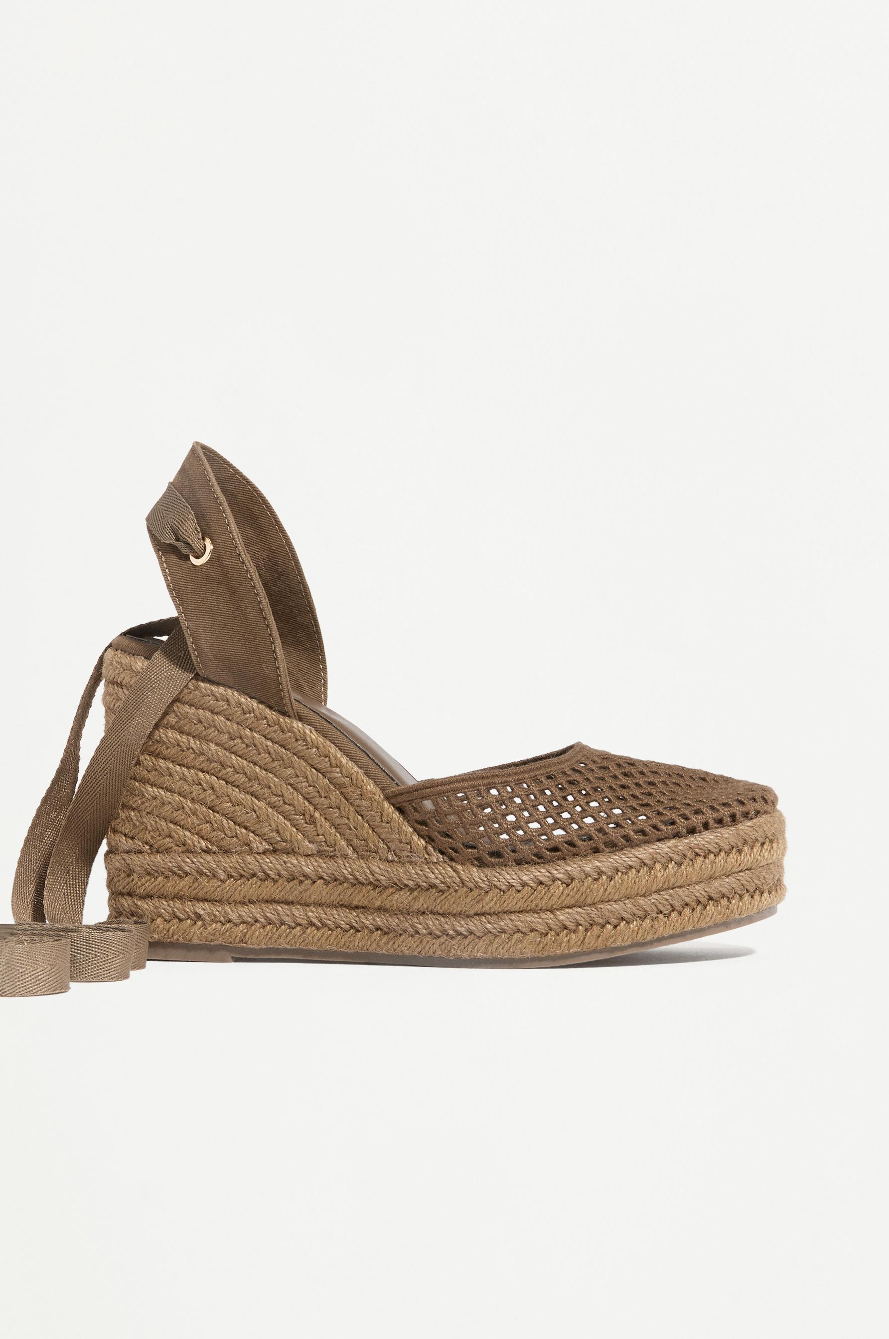 Jute wedge — KHAKI