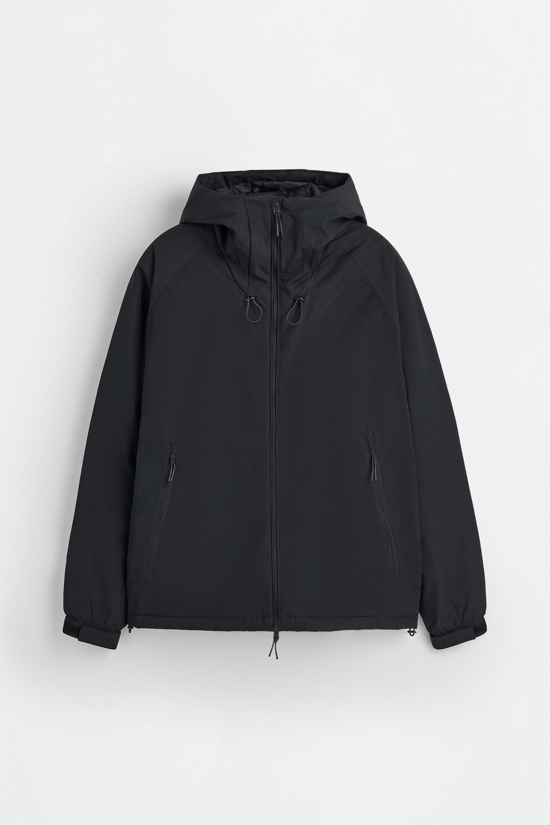Padded hooded jacket — BLACK