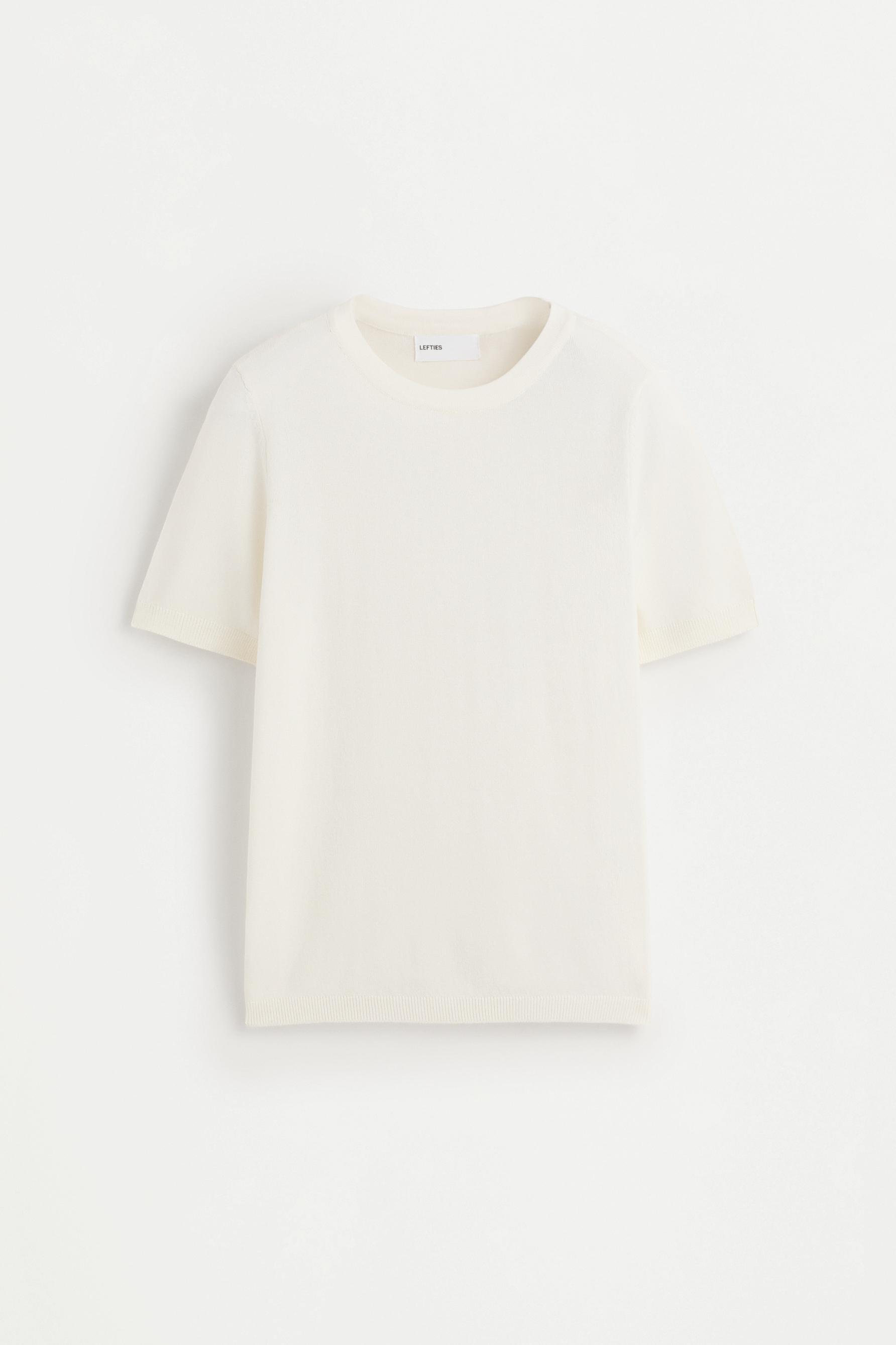 Basic knit top — WHITE