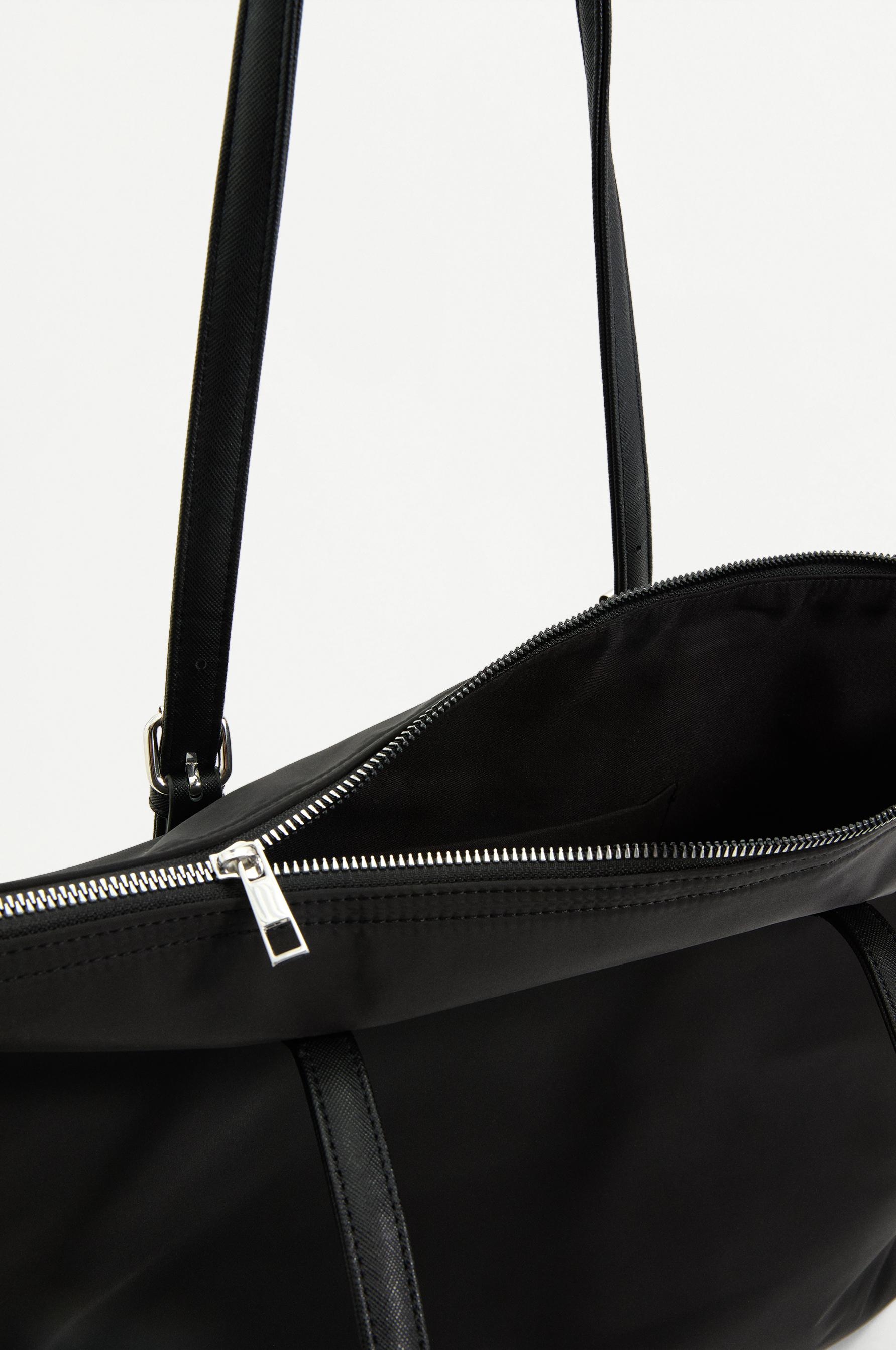 Nylon shopper bag — BLACK