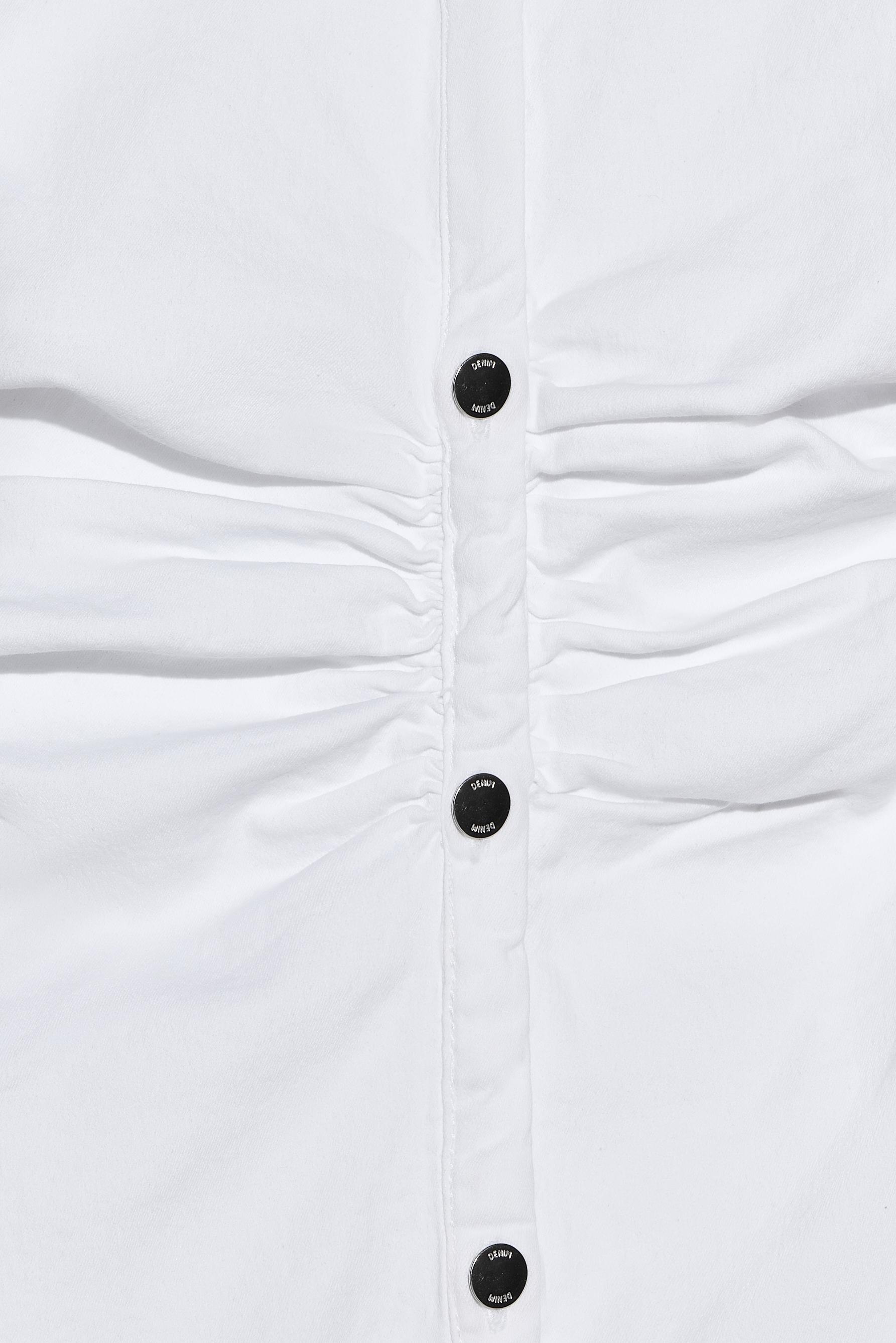 Denim midi button dress — OFF WHITE