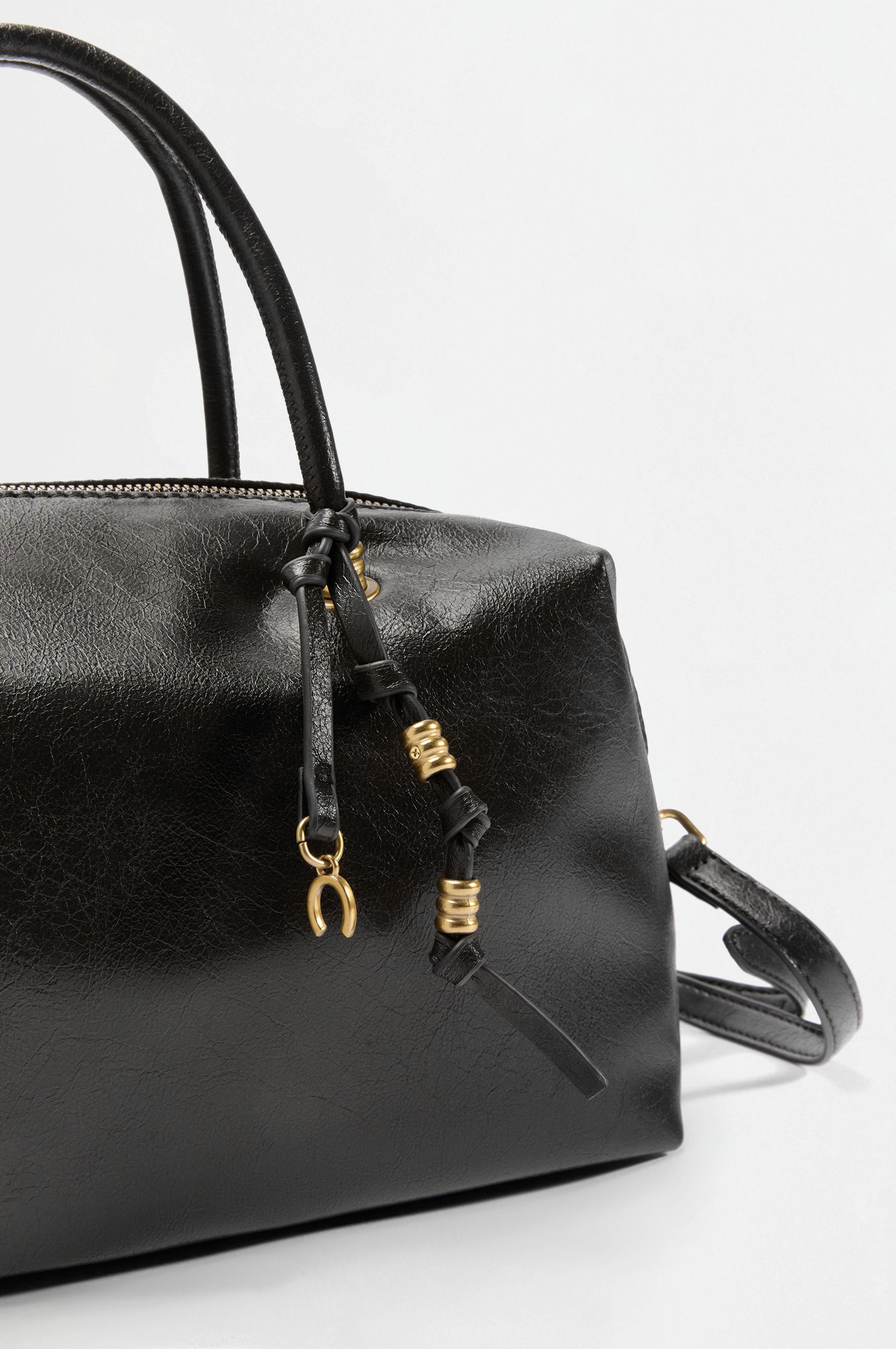 Bowling bag with charm — BLACK