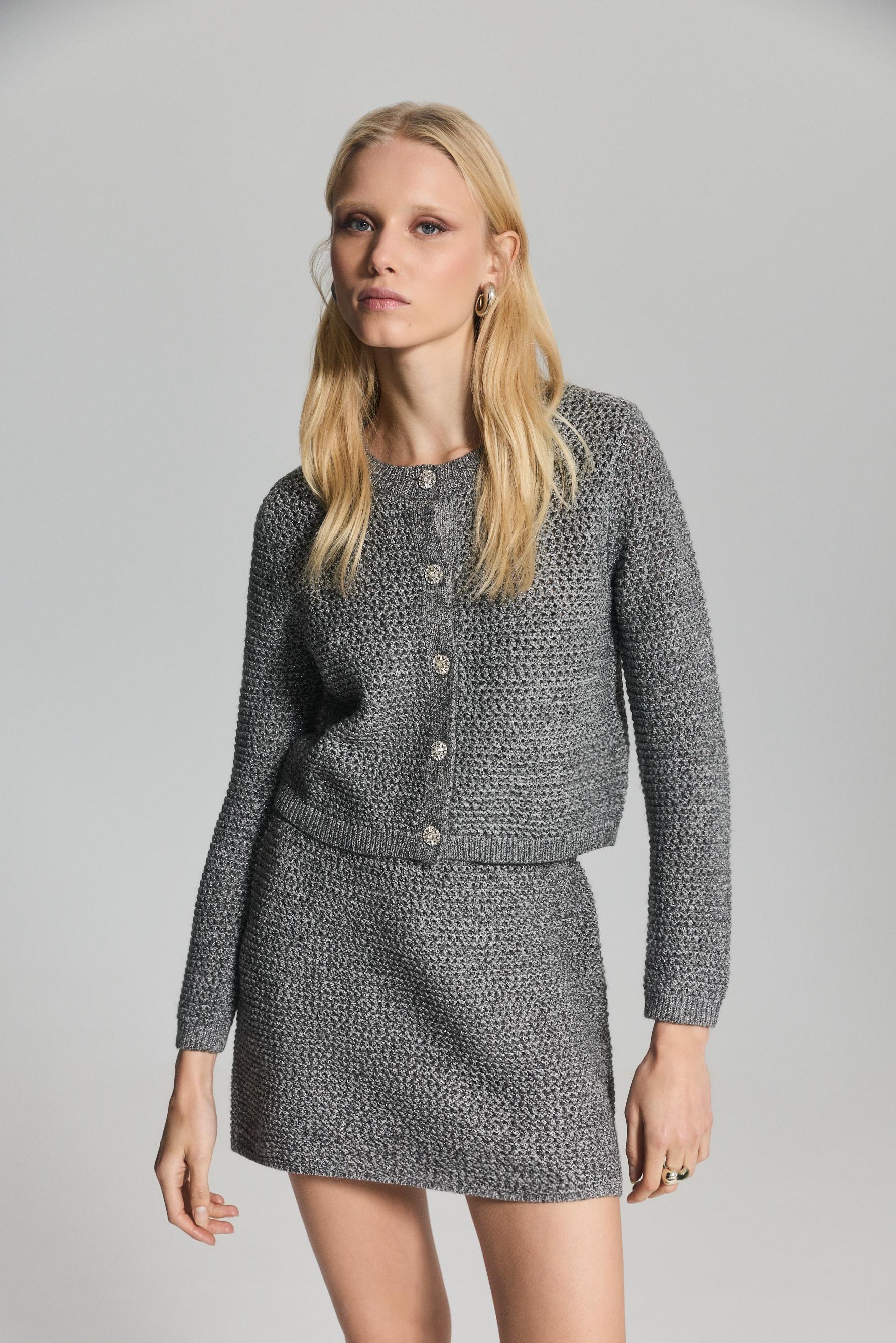 Chaqueta punto metalizado