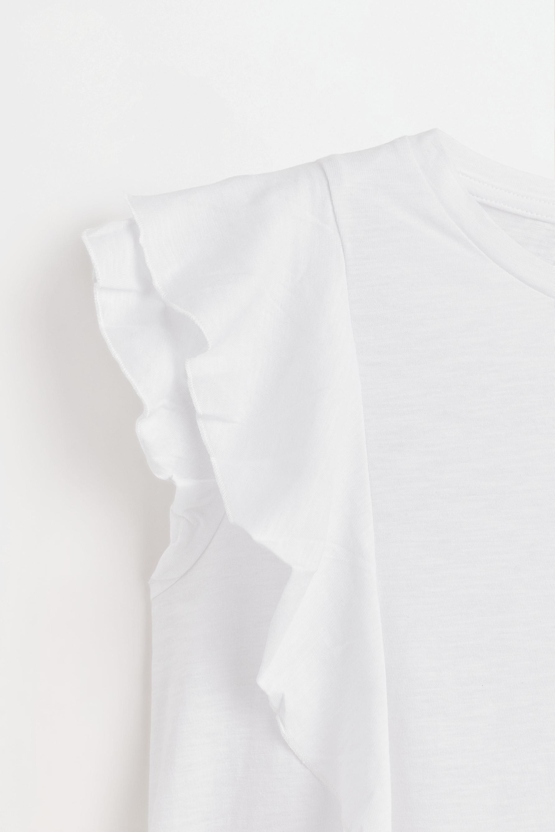 Ruffled T-shirt — OFF WHITE