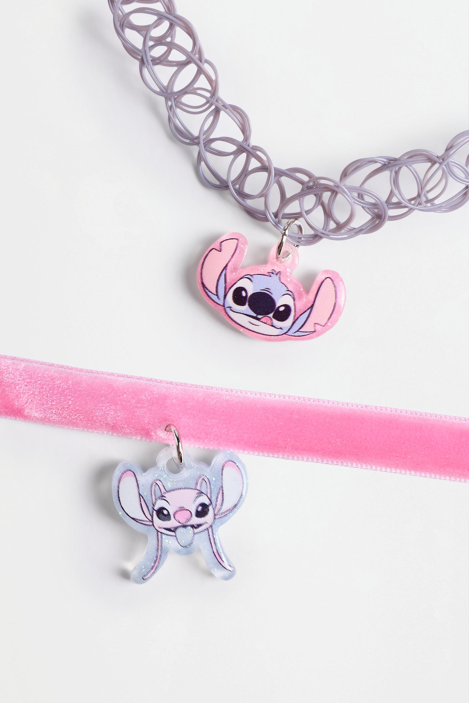 Lilo & Stitch ©Disney Stitch and Angel Chokers (2-Pack) — PASTEL PINK