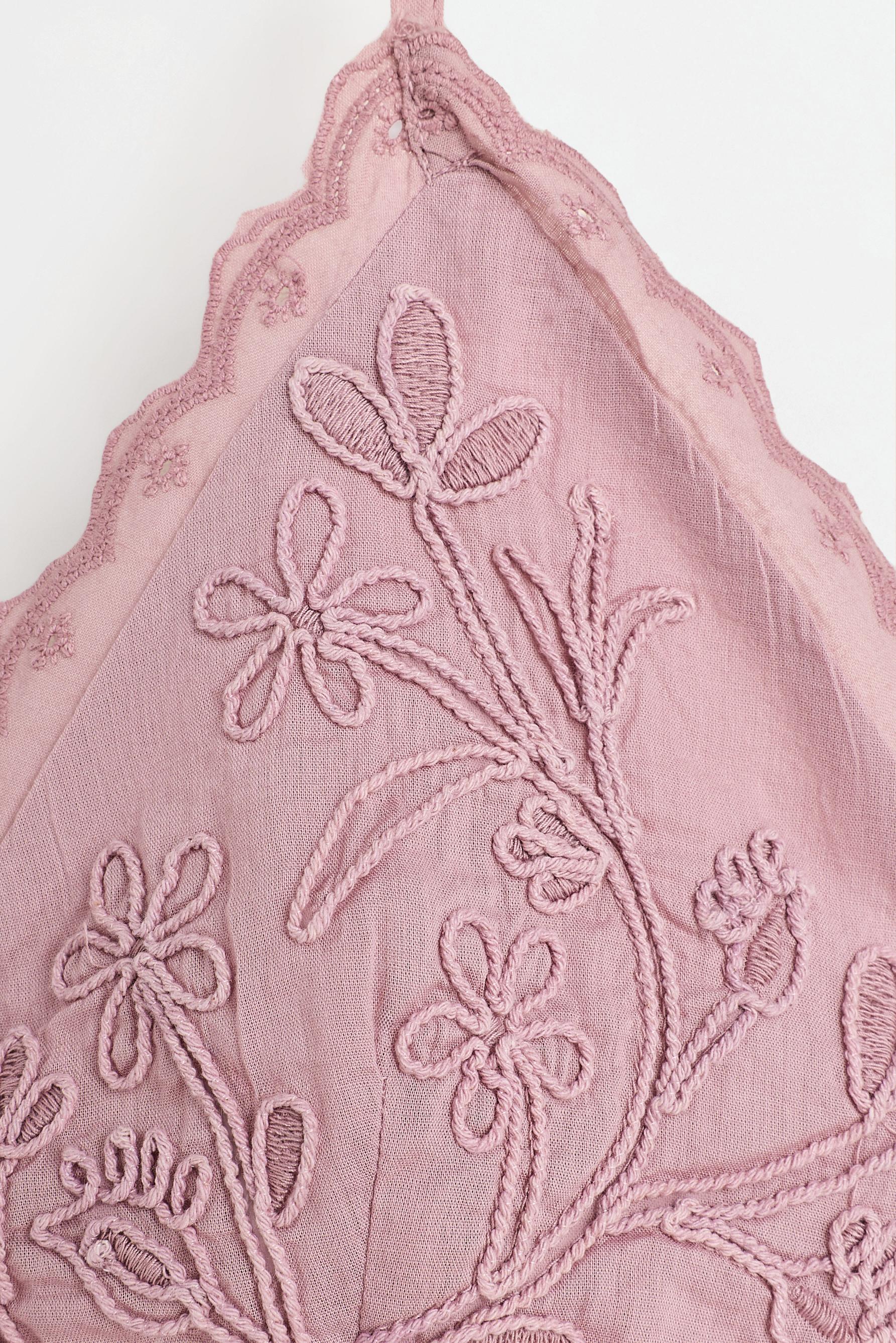 Embroidered top — FADED PINK