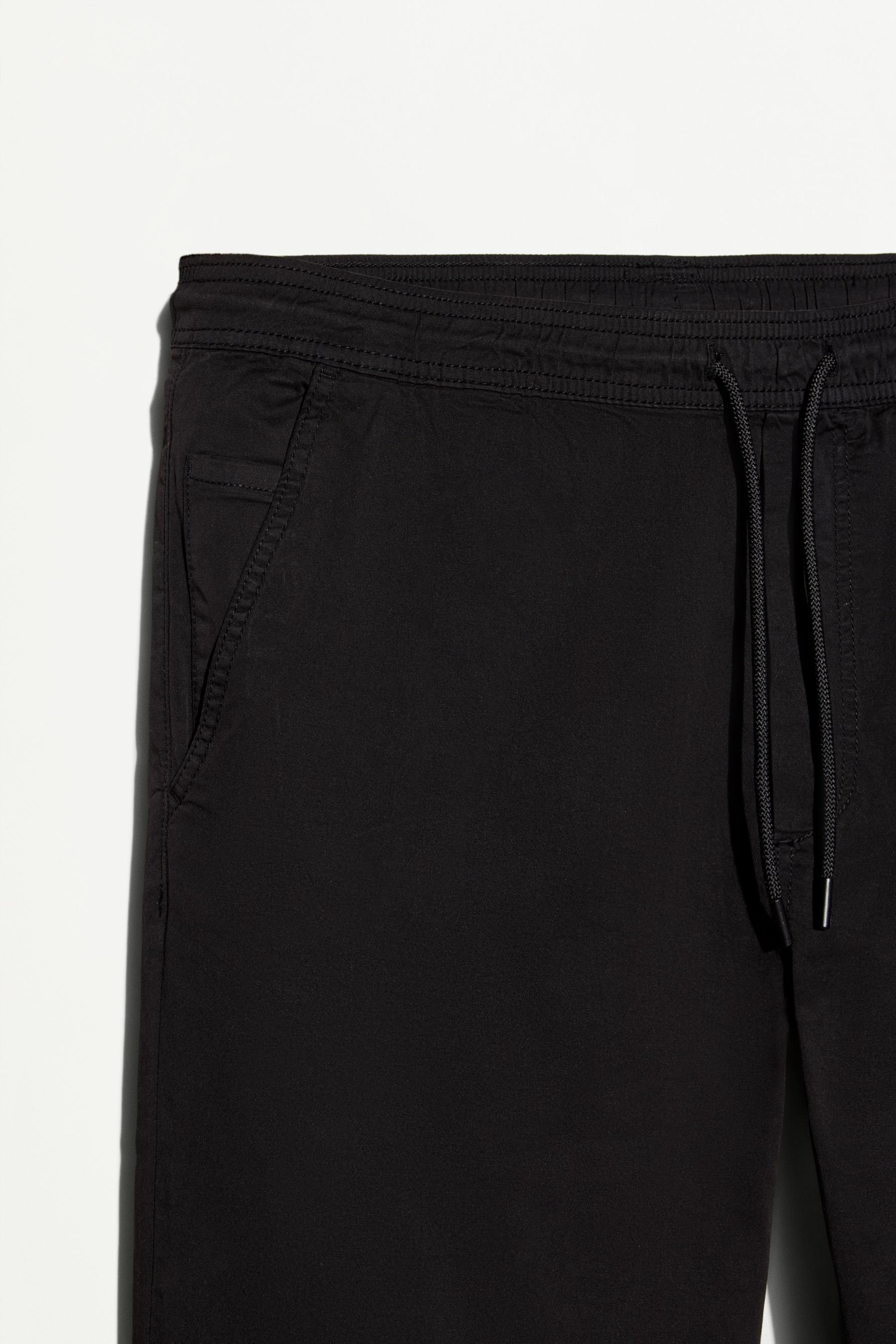 Slim fit jogger trousers — BLACK