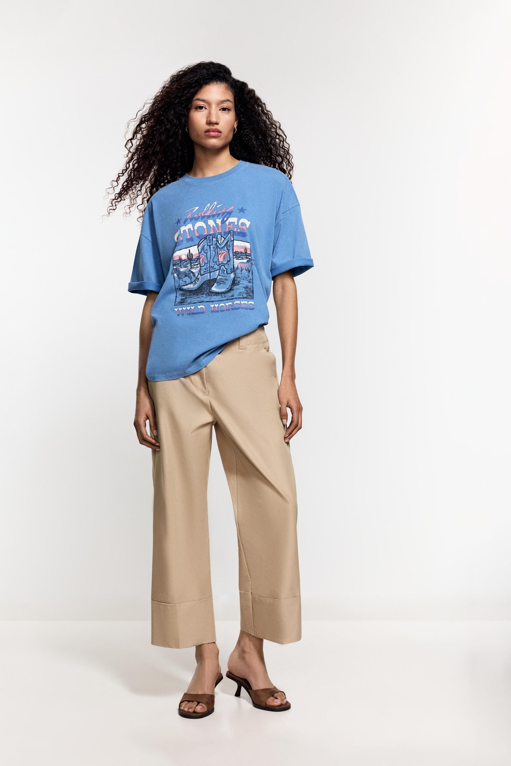 Rolling Stones ©Universal oversize T-shirt — PALE BLUE