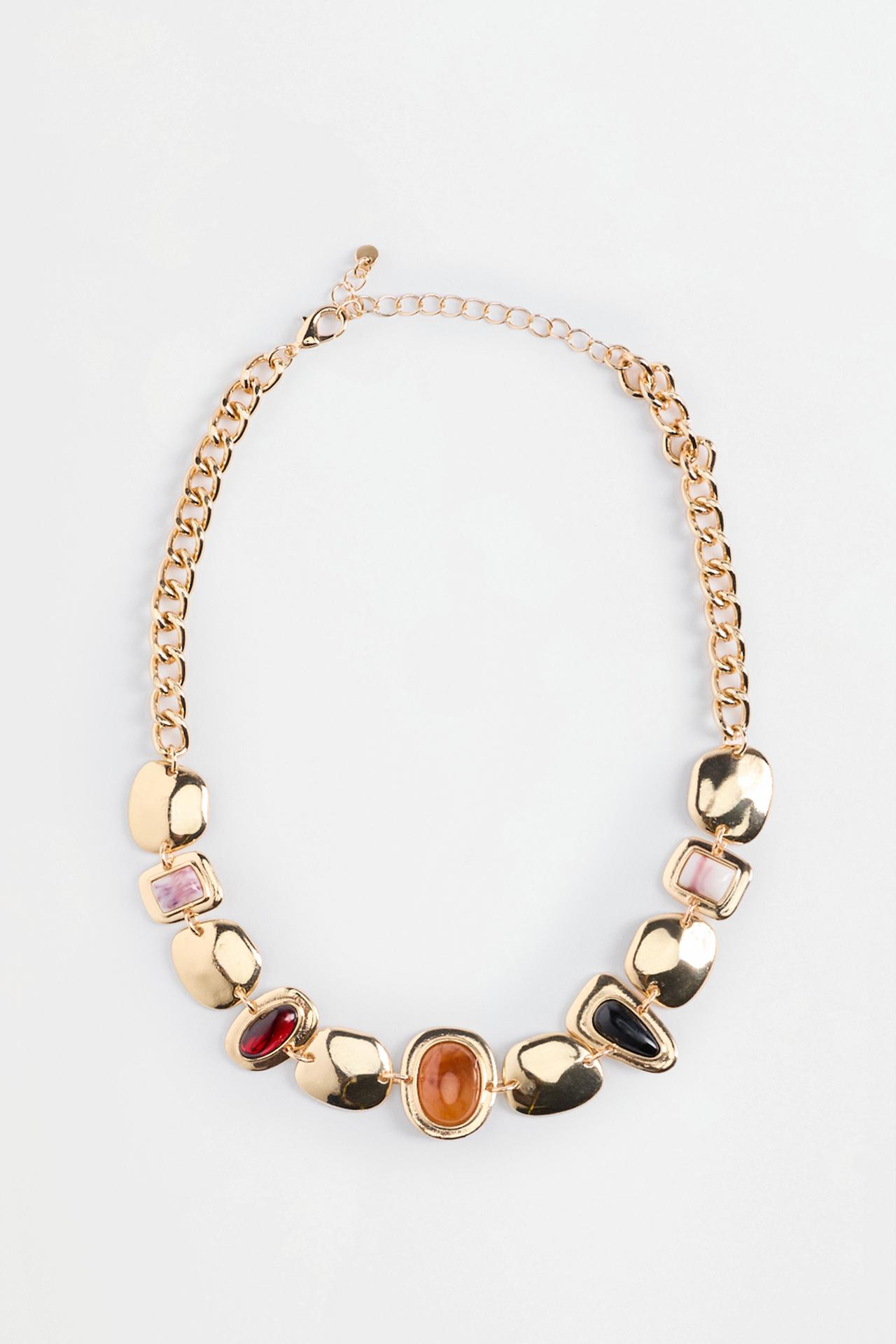 Multi-colored stone necklace — VARIOUS