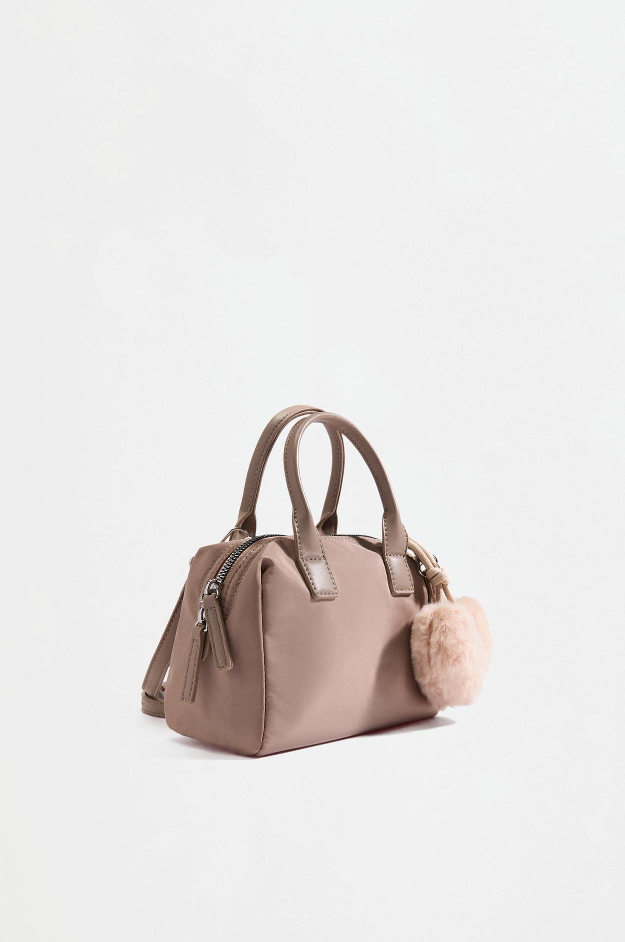 Mini bowling crossbody bag — BEIGE