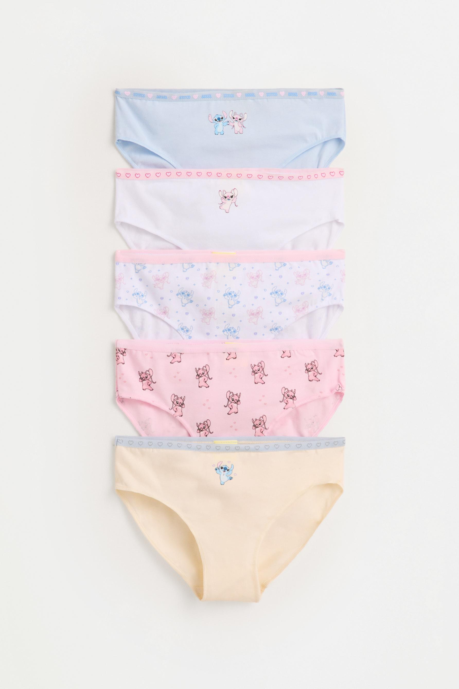 Stitch & Angel ©Disney Briefs (5-Pack) — WHITE/SKY BLUE