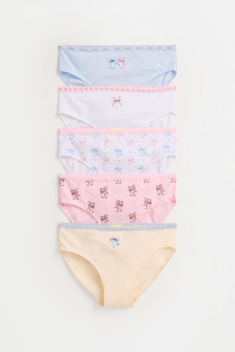 Stitch & Angel ©Disney Briefs (5-Pack) — WHITE/SKY BLUE