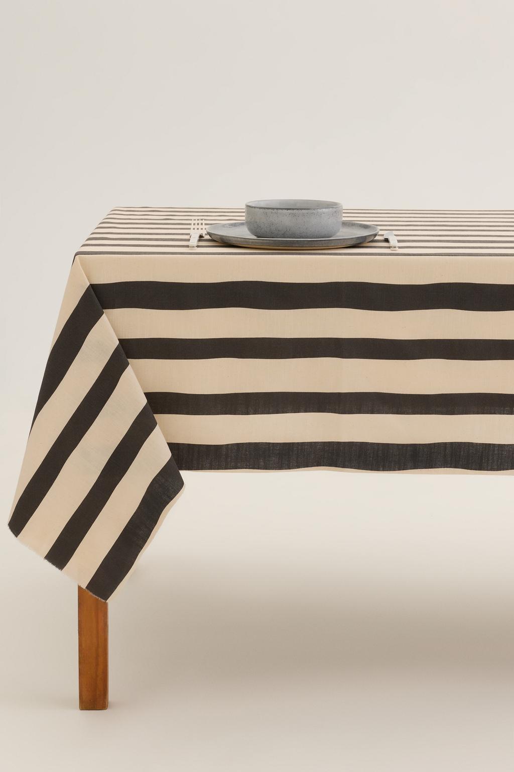 Toalha de mesa listras largas 140 x 240 cm