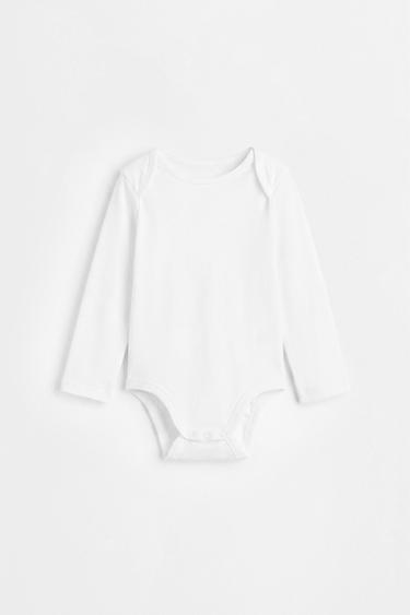 Long sleeve bodysuits (4-pack) — WHITE 2