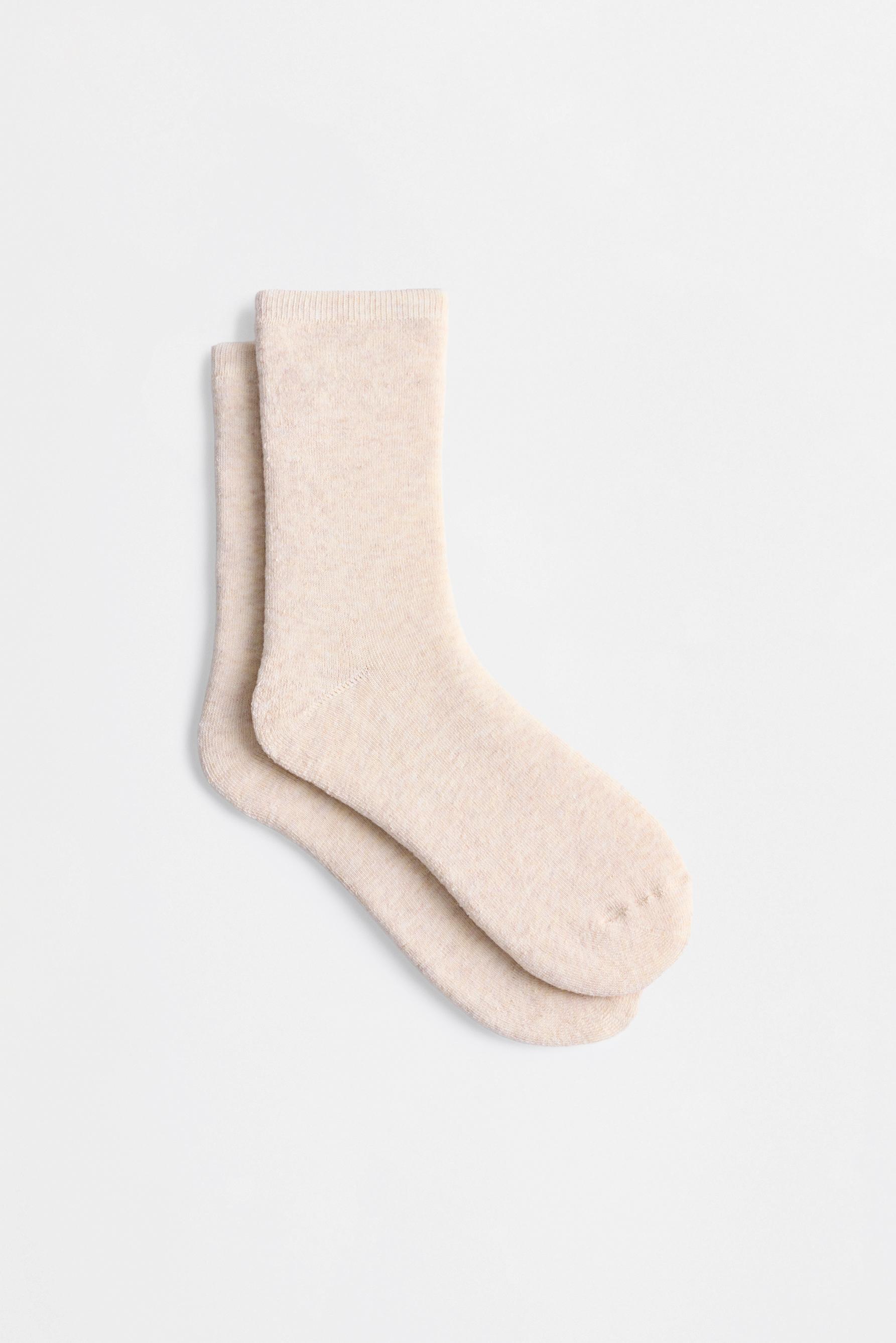 Plain long socks (Pack of 2) — TAN