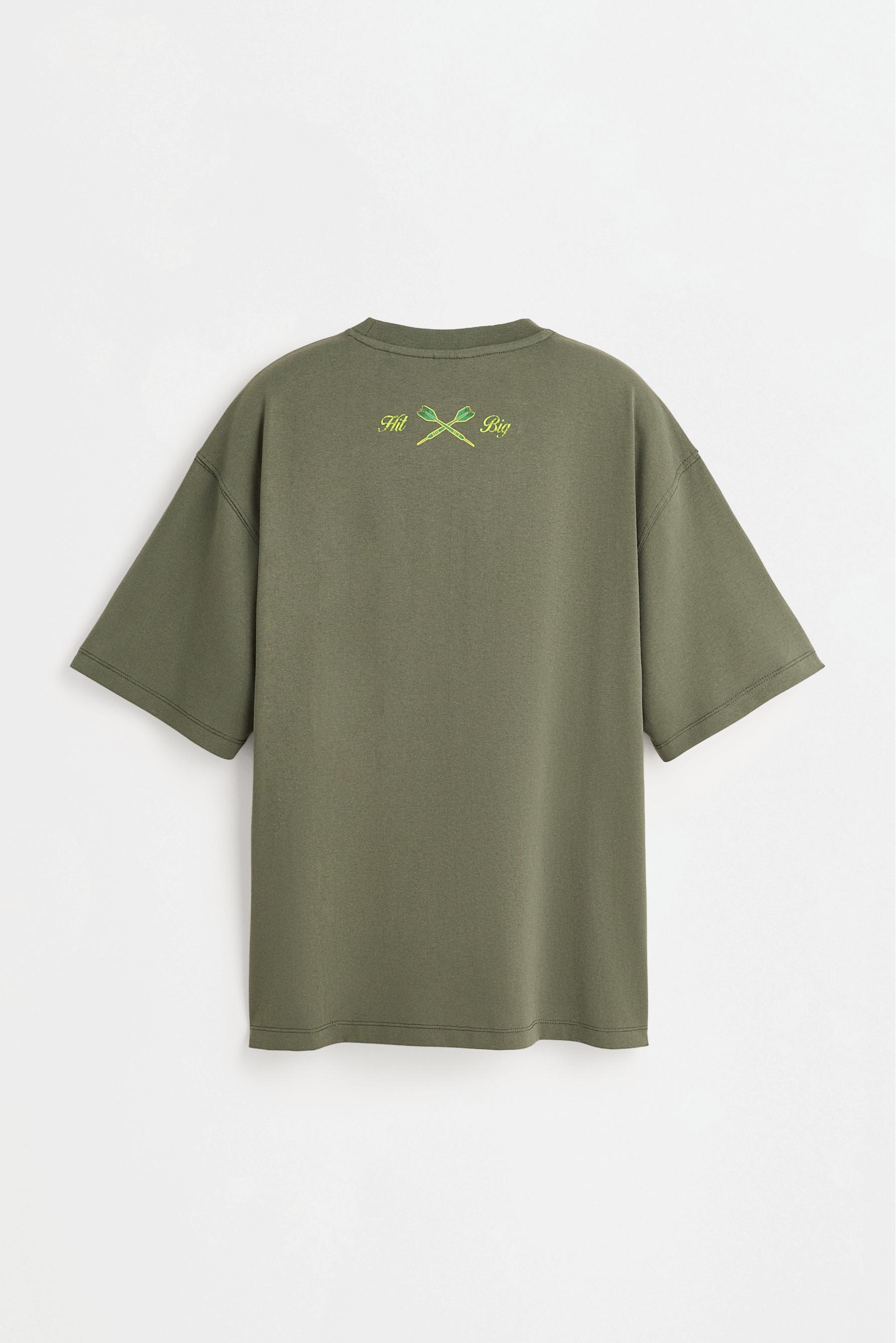 Oversize printed T-shirt — PALE GREEN
