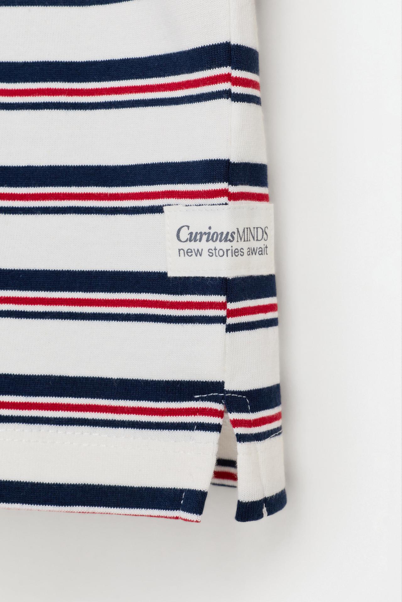 Striped polo shirt — NAVY