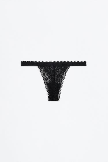 2-pack of lace thongs — BLACK 7