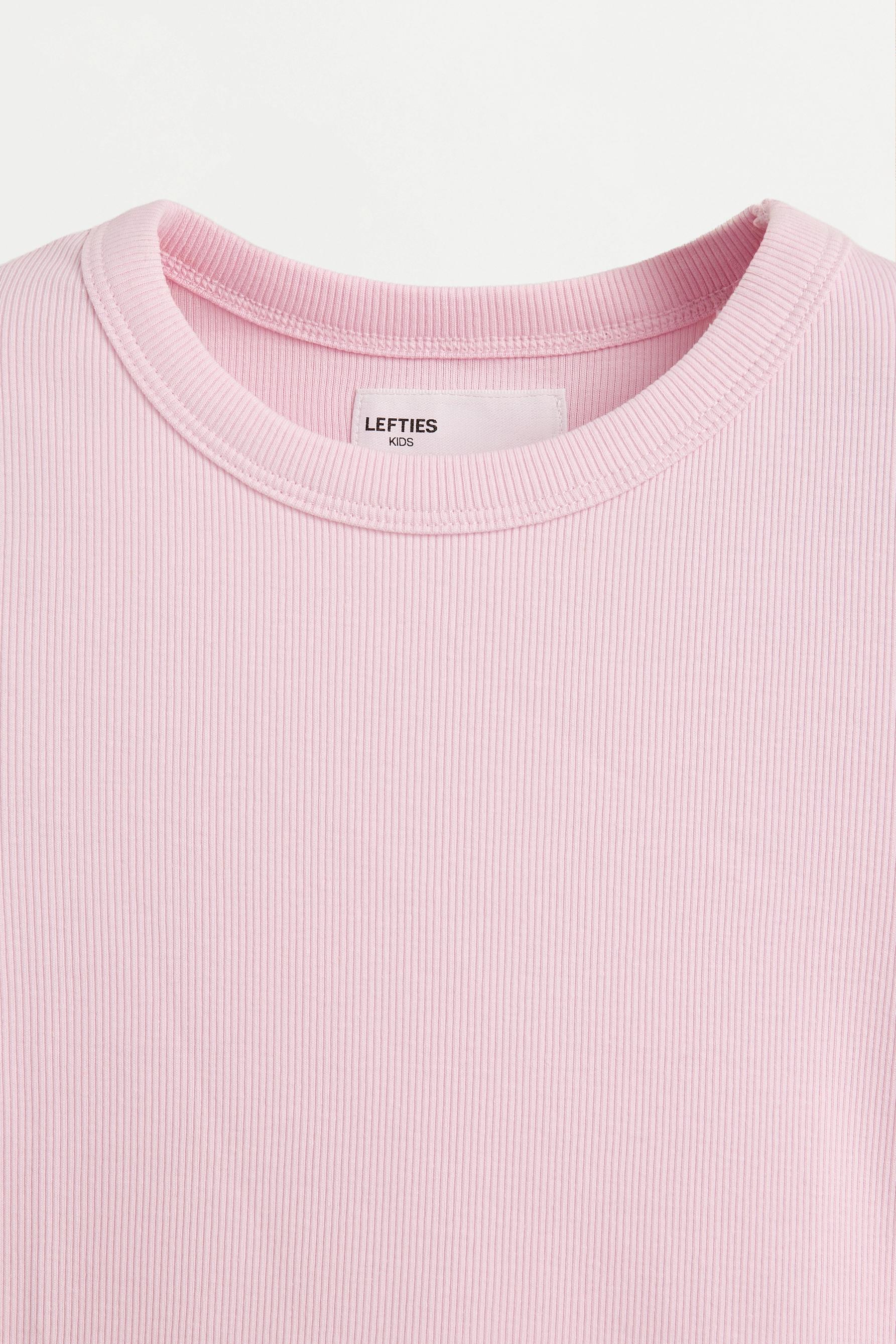 Ribbed T-shirt — PASTEL PINK