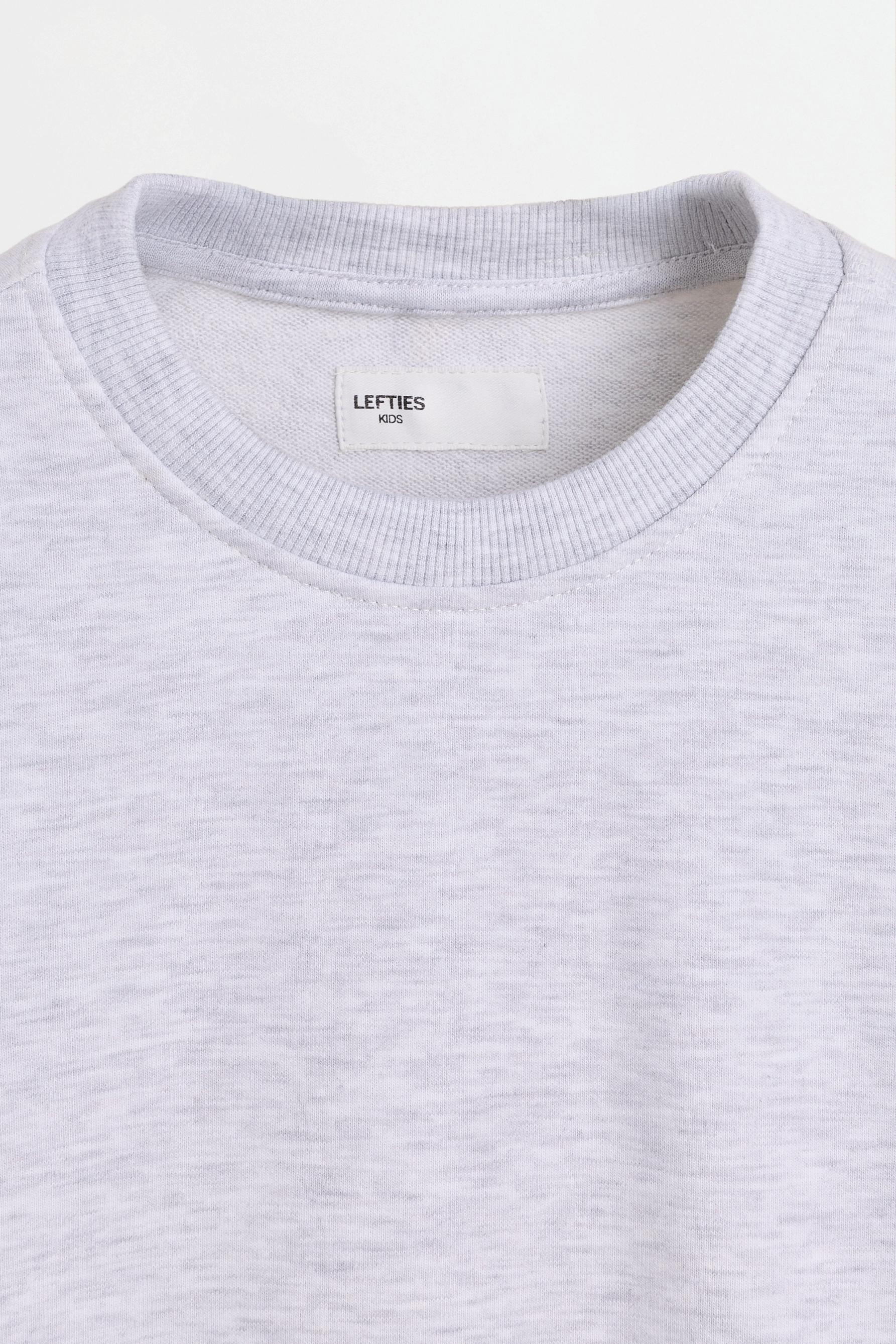 Plain plush sweatshirt — PALE GREY