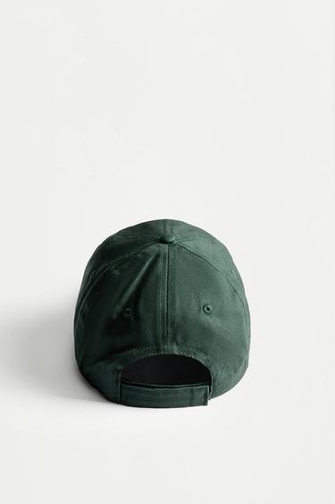 Slogan embroidered cap — BLUISH GREEN 4