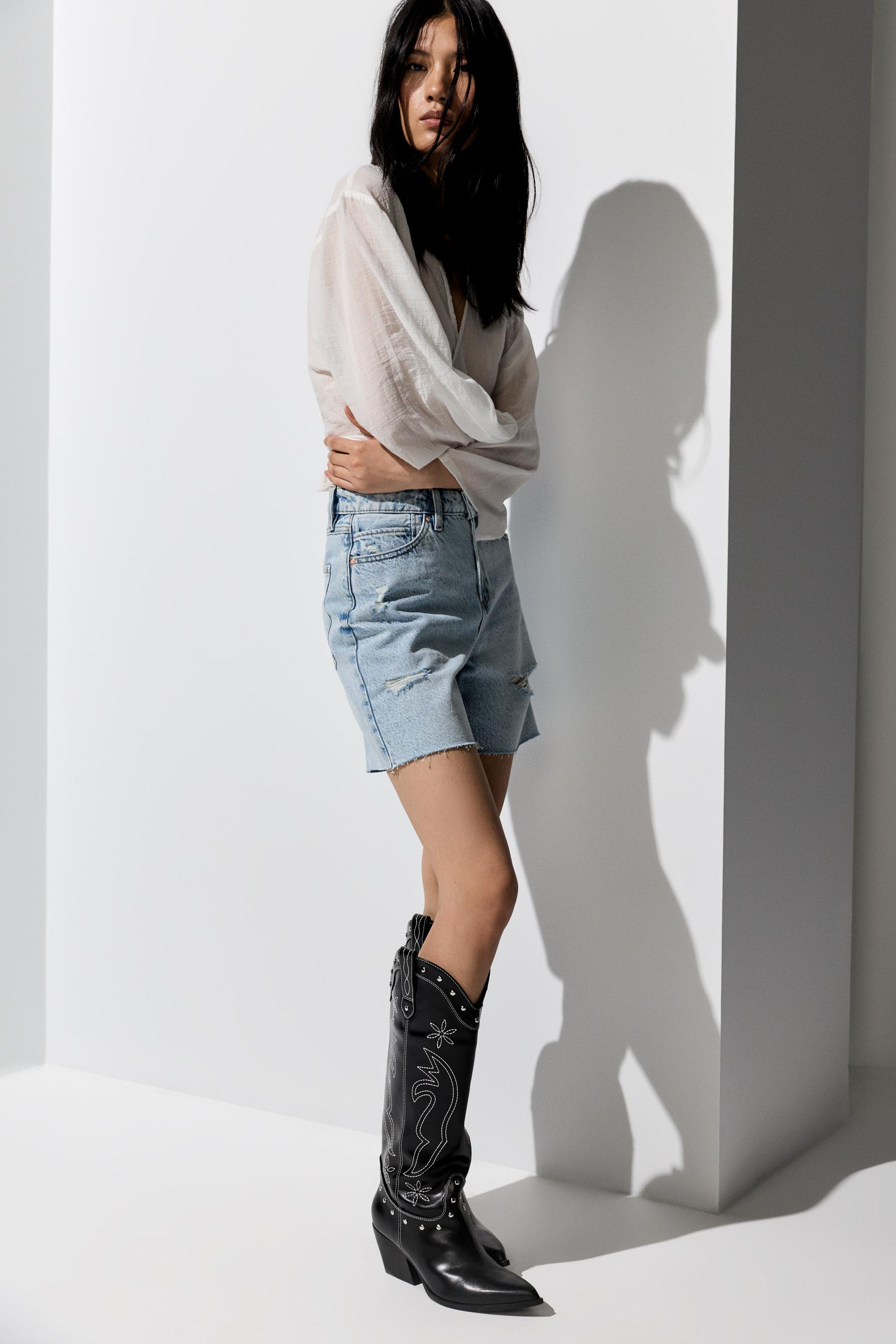 Cowboy studded boot — BLACK