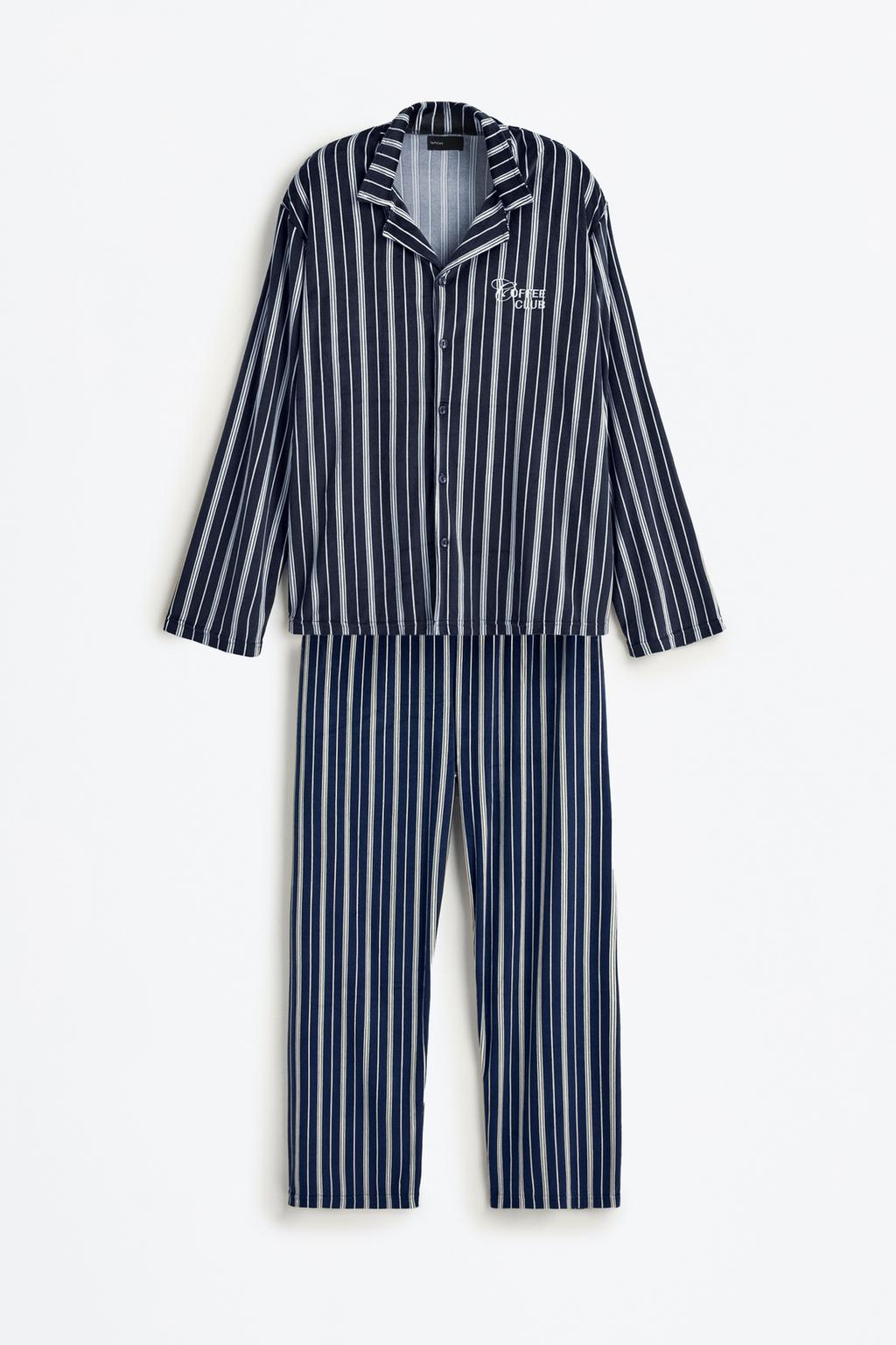Velvet shirt-style pyjamas