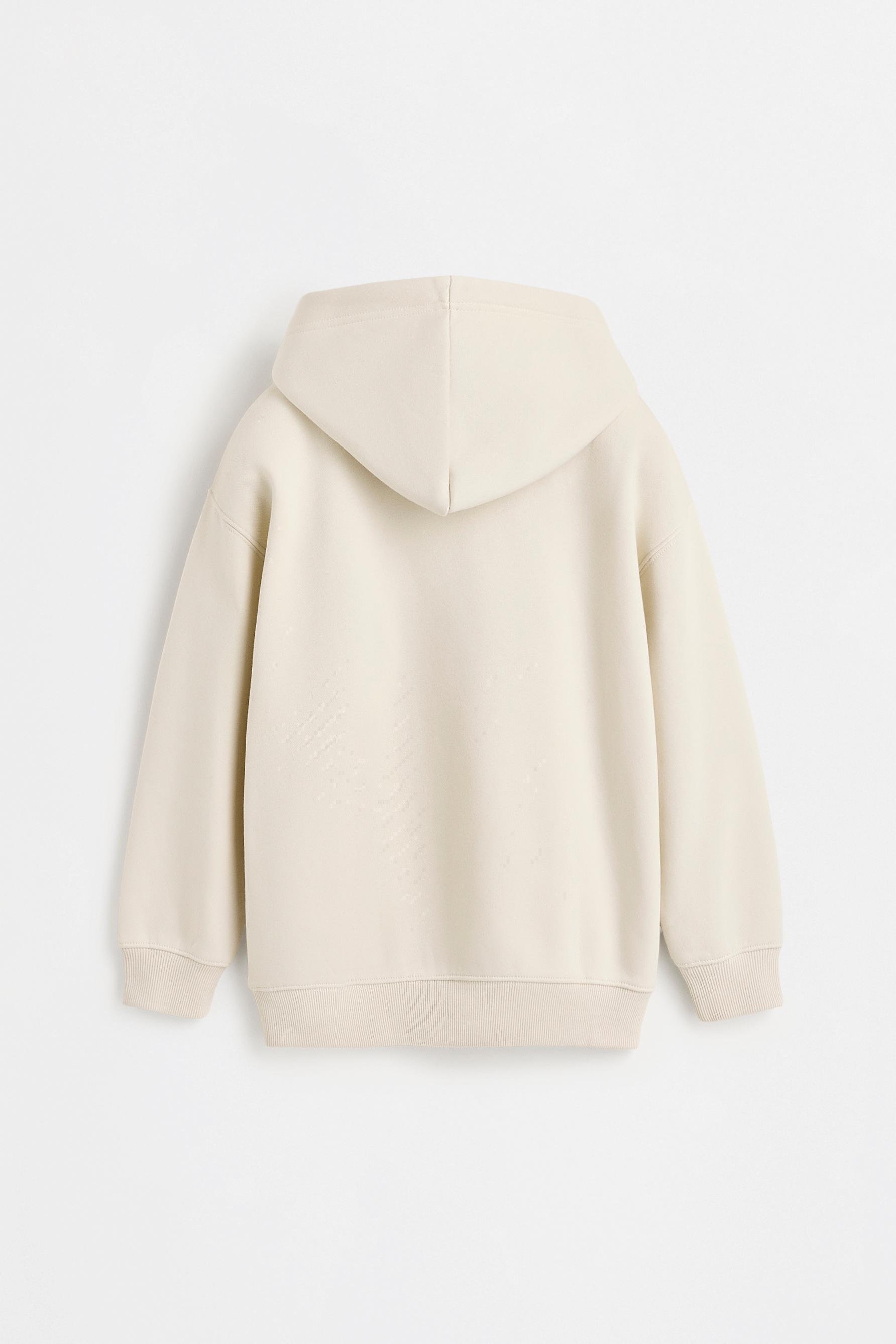 Hoodie with raised text — GREY