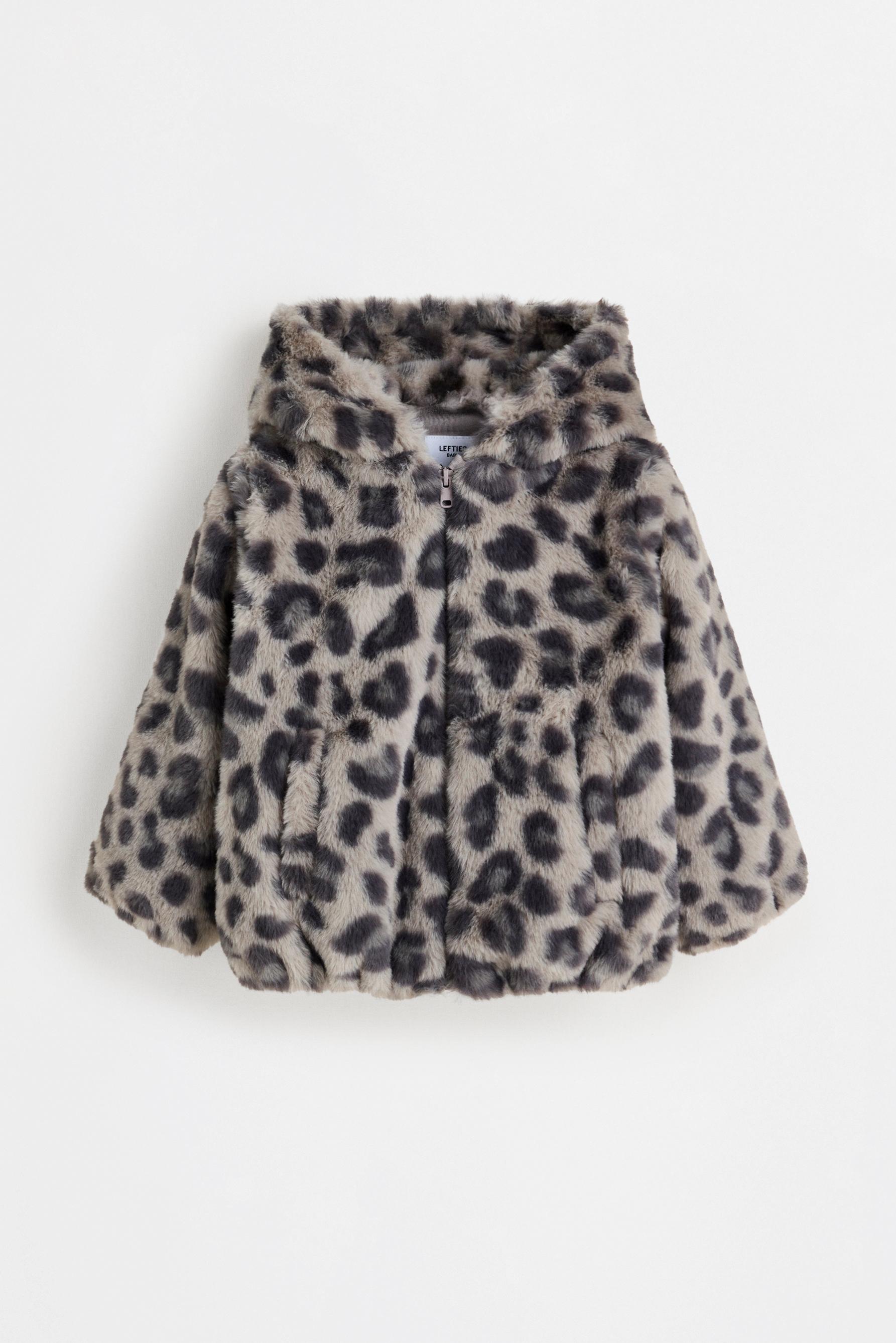 Animal print faux fur coat — OCHRE