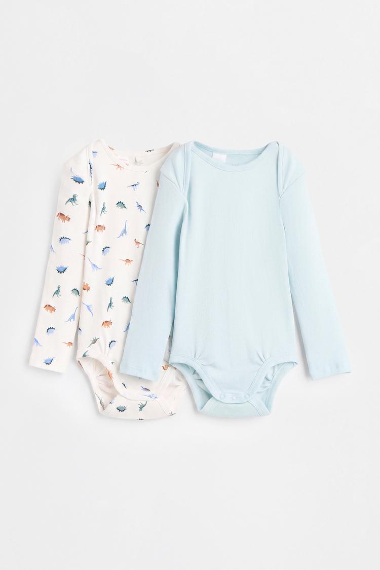 Pack of 2 combined bodysuits — WATER GREEN