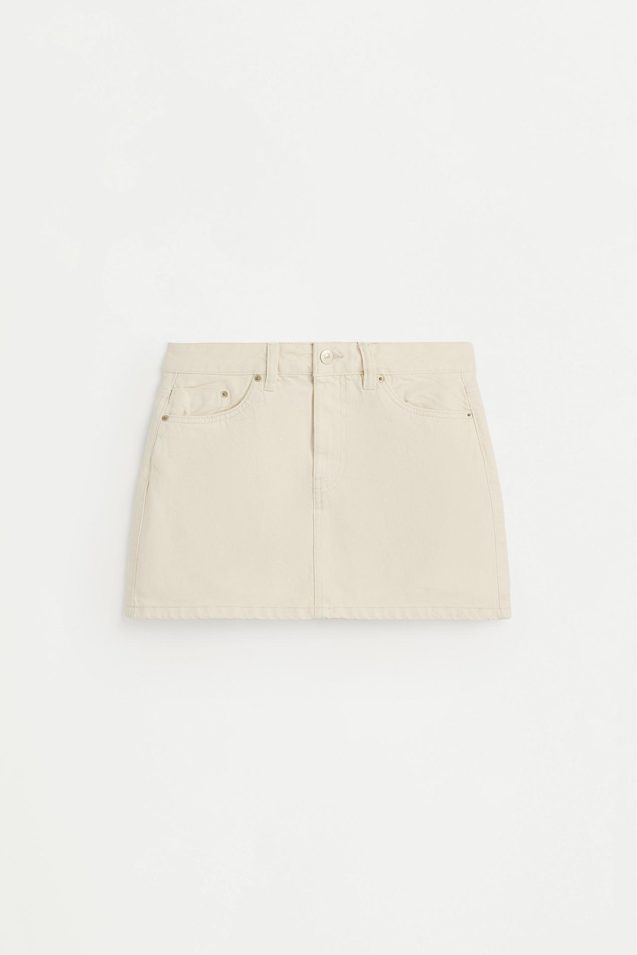 Basic denim skirt — TAN