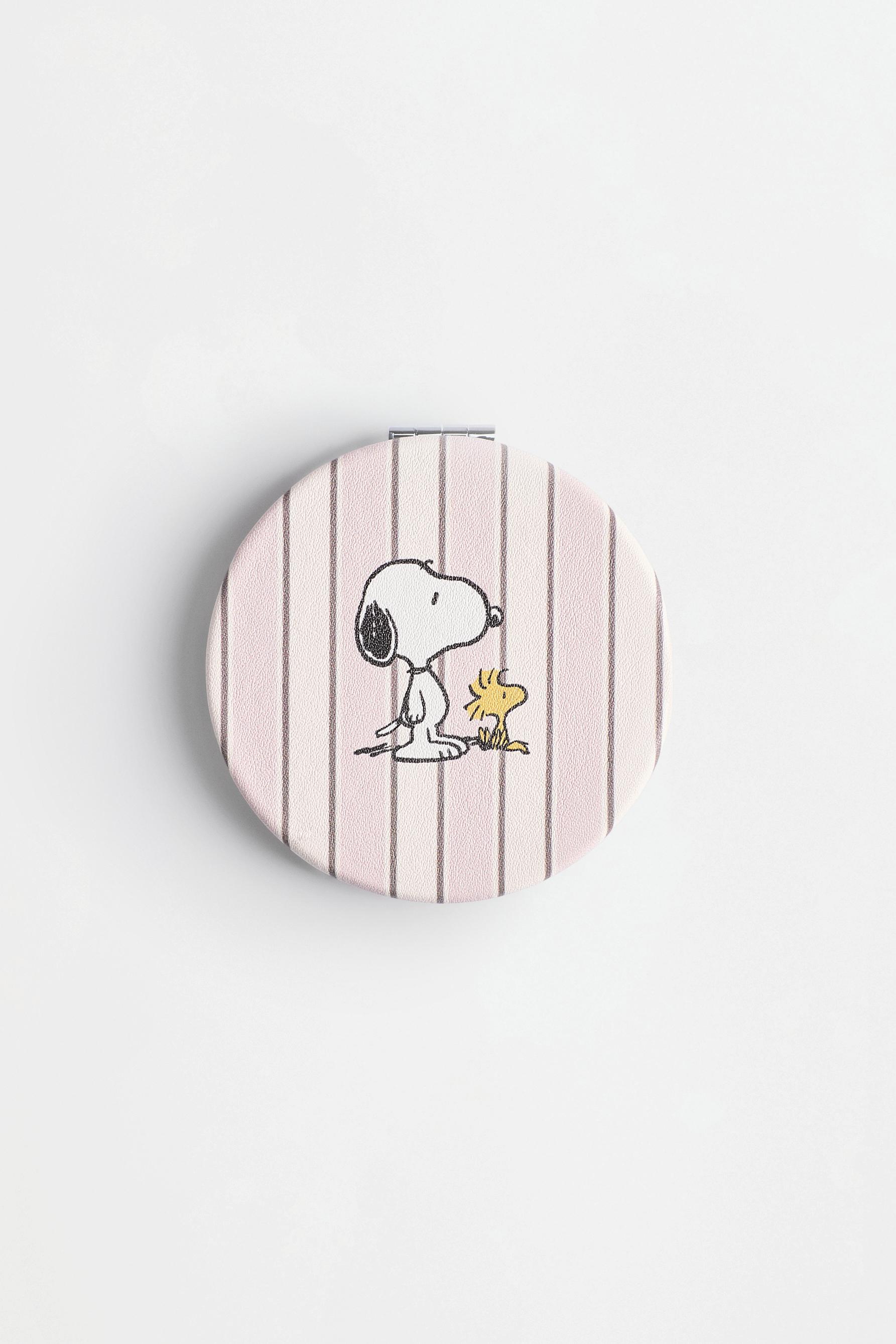 Round Snoopy Peanuts™ mirror — BEIGE
