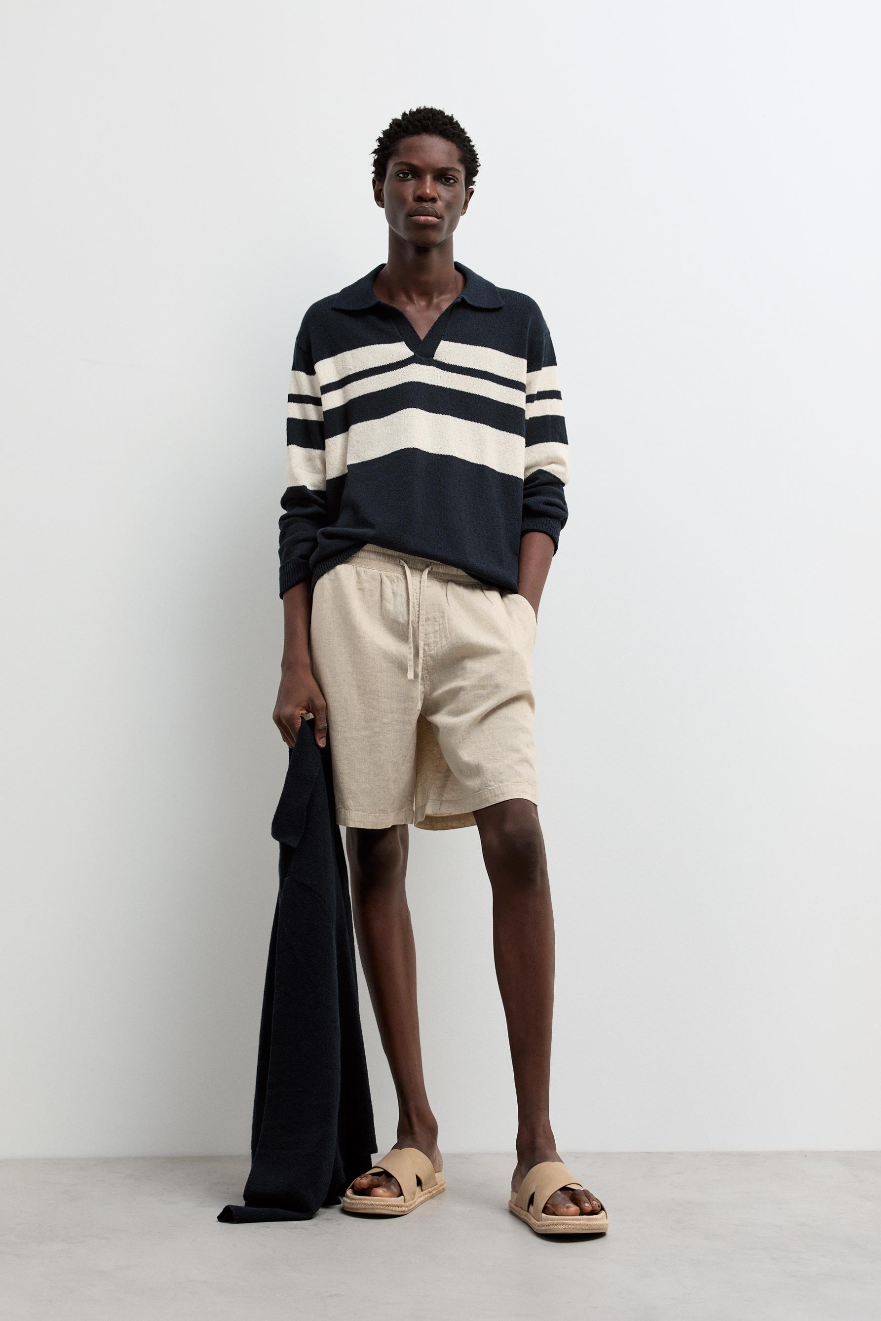 Bermuda cargo lino - algodón