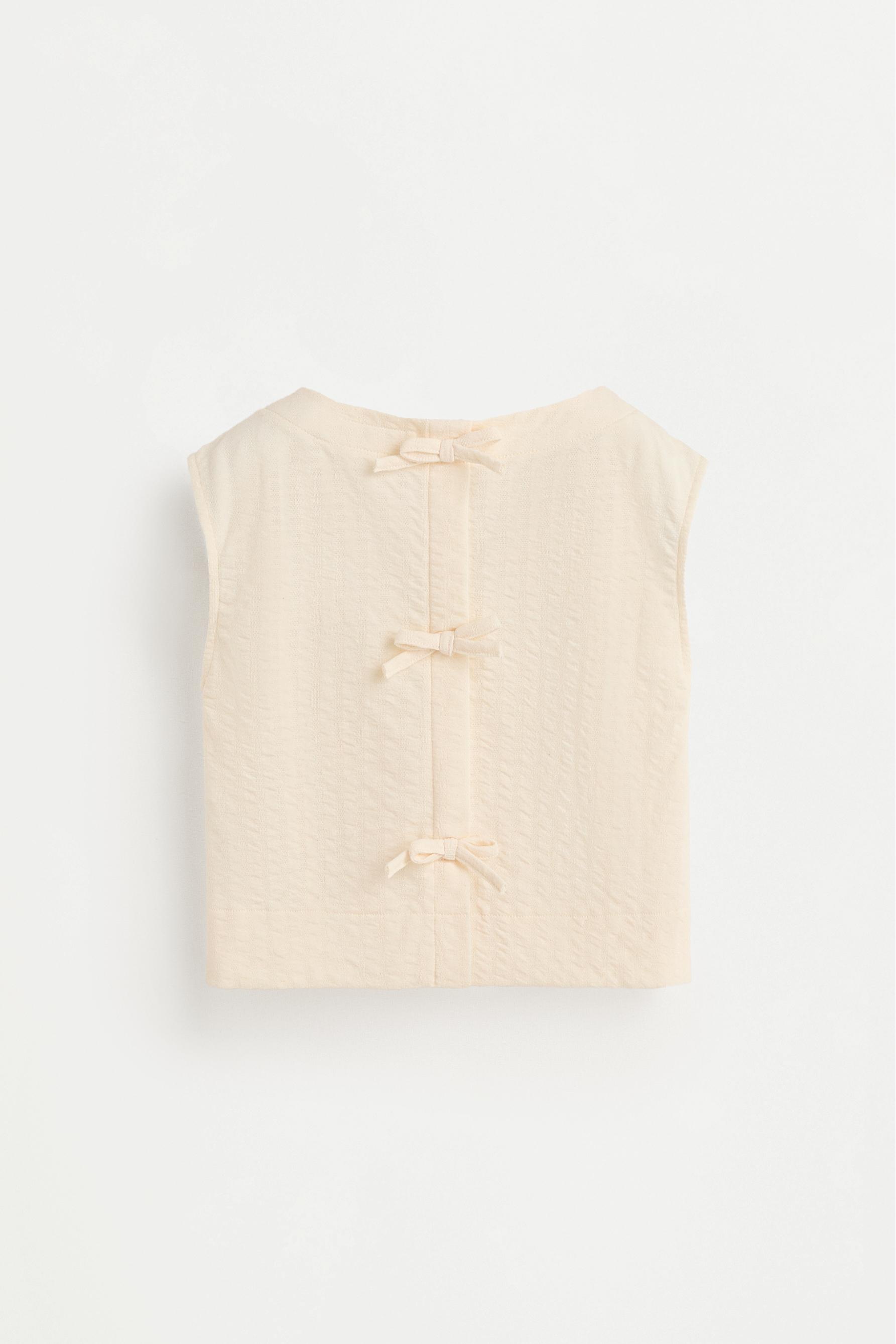 Bias cut top — ECRU