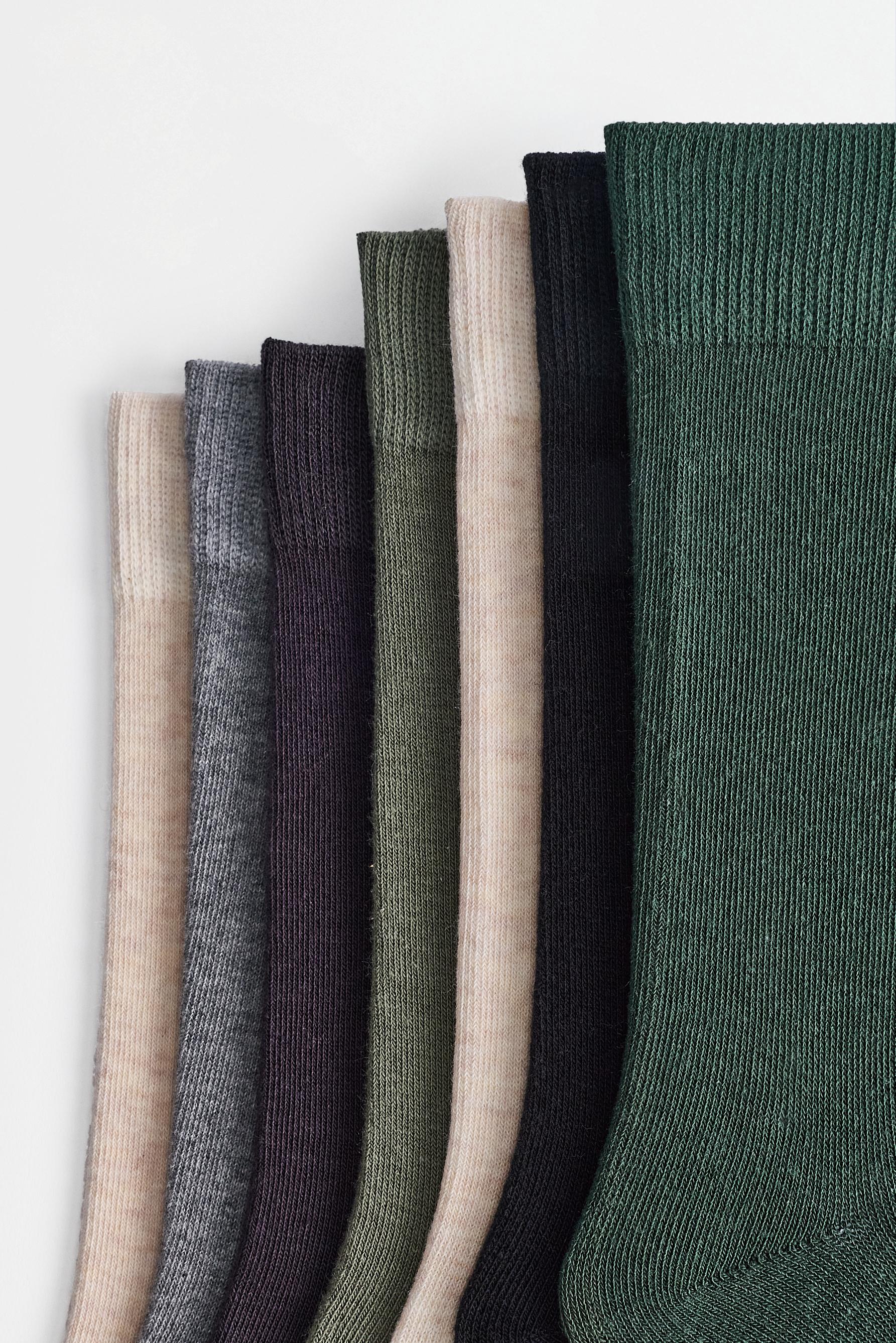 Basic long socks (7-pack) — SAND