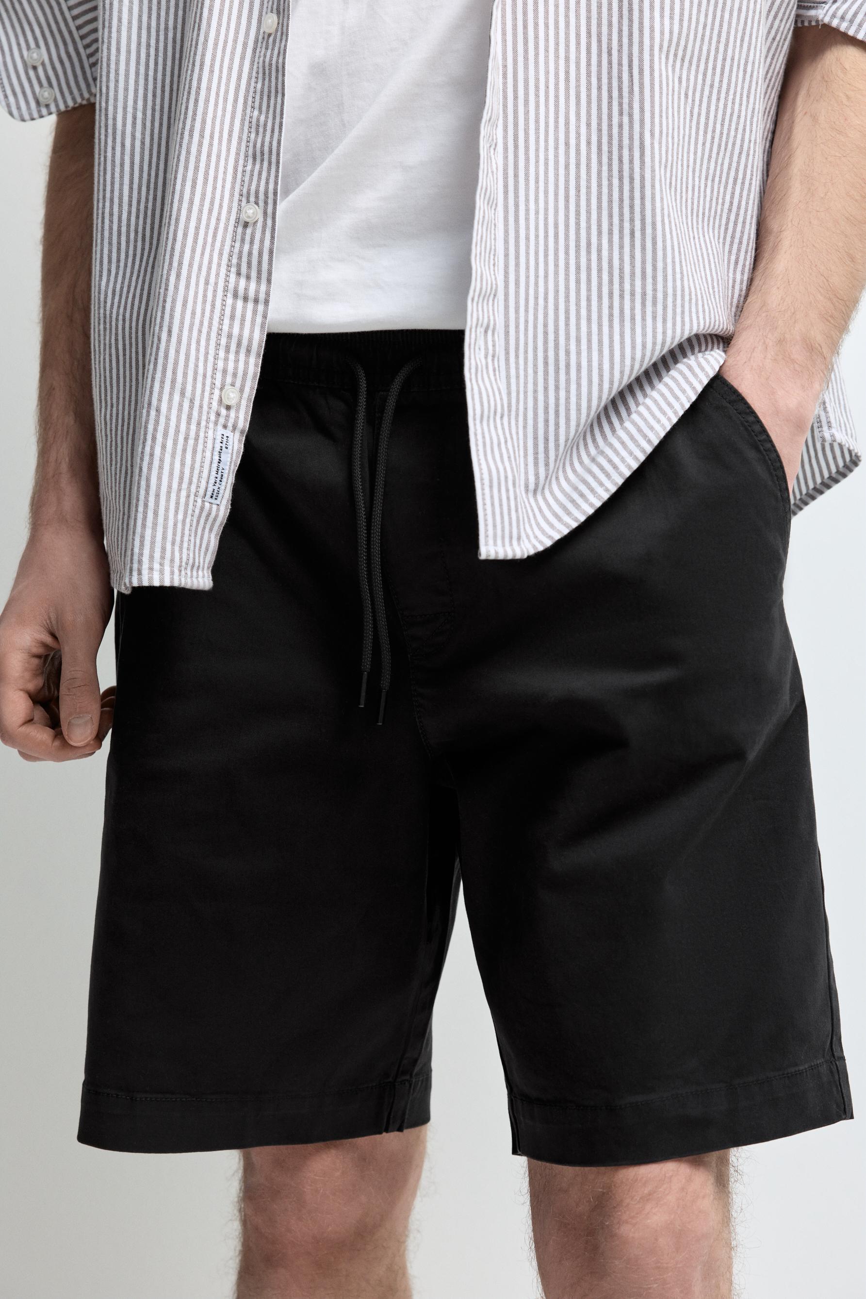 Jogger Bermuda shorts — BLACK