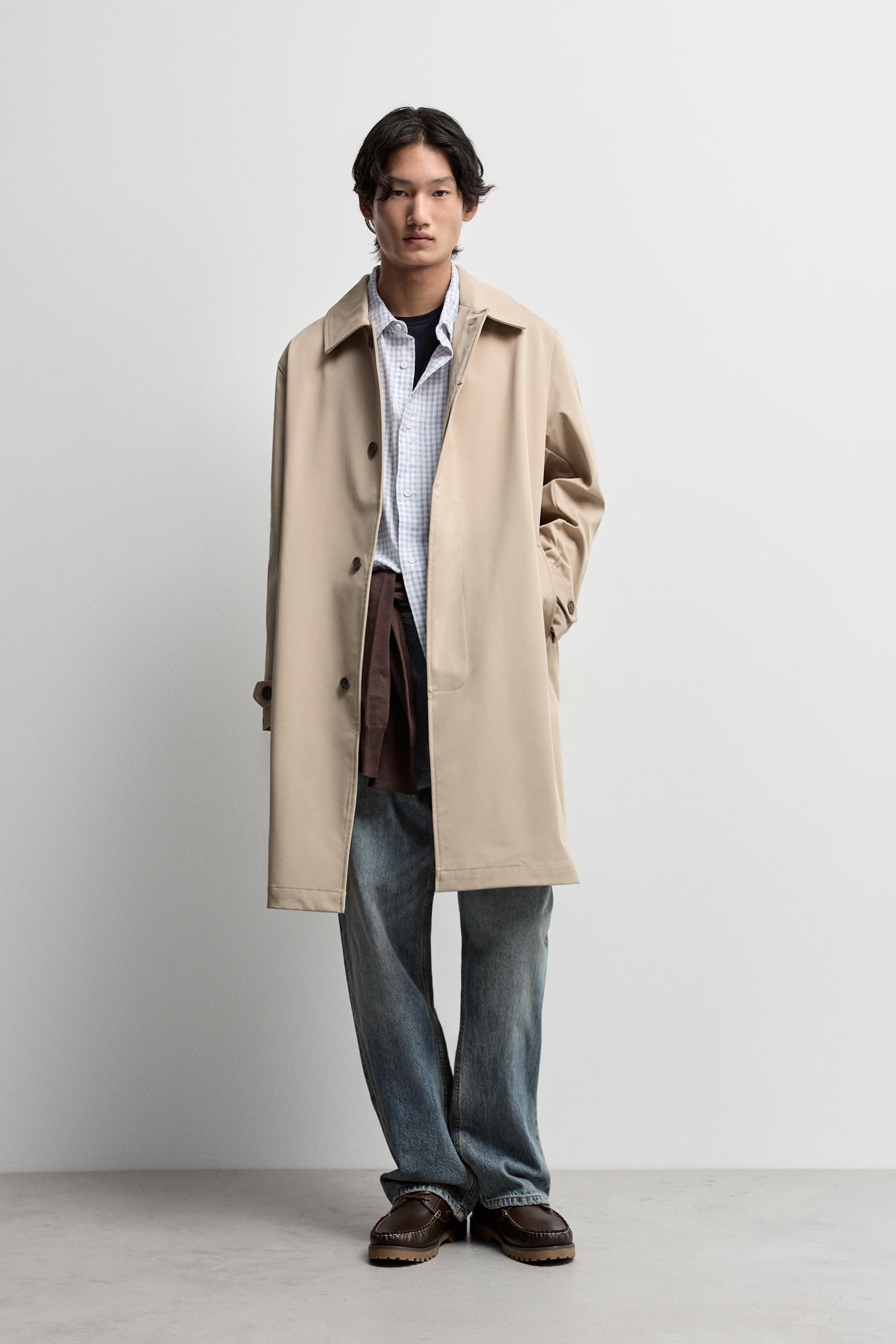 Oversized trench coat — ECRU