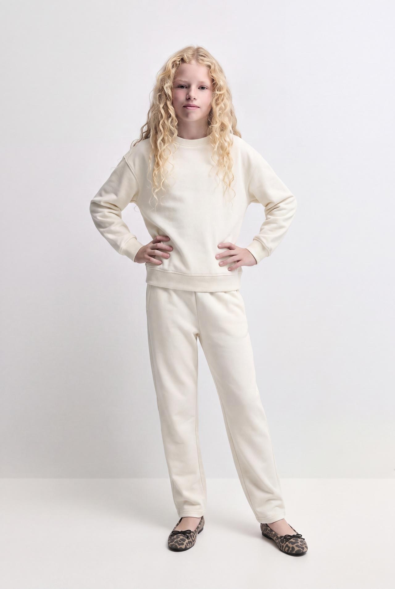 Pack of 4 plain plush trousers — PALE GREY