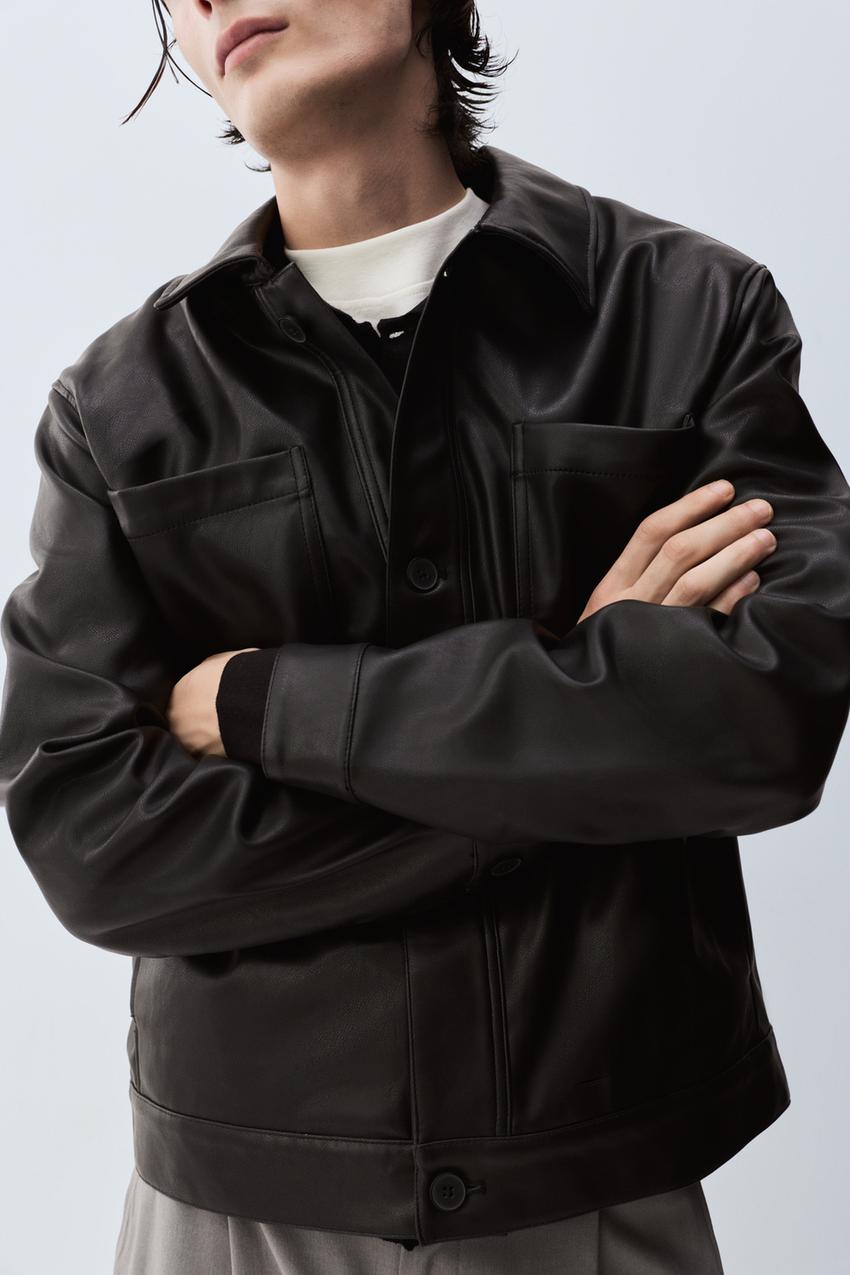 Cazadora efecto piel NOVEDADES Hombre Lefties ESPAÑA