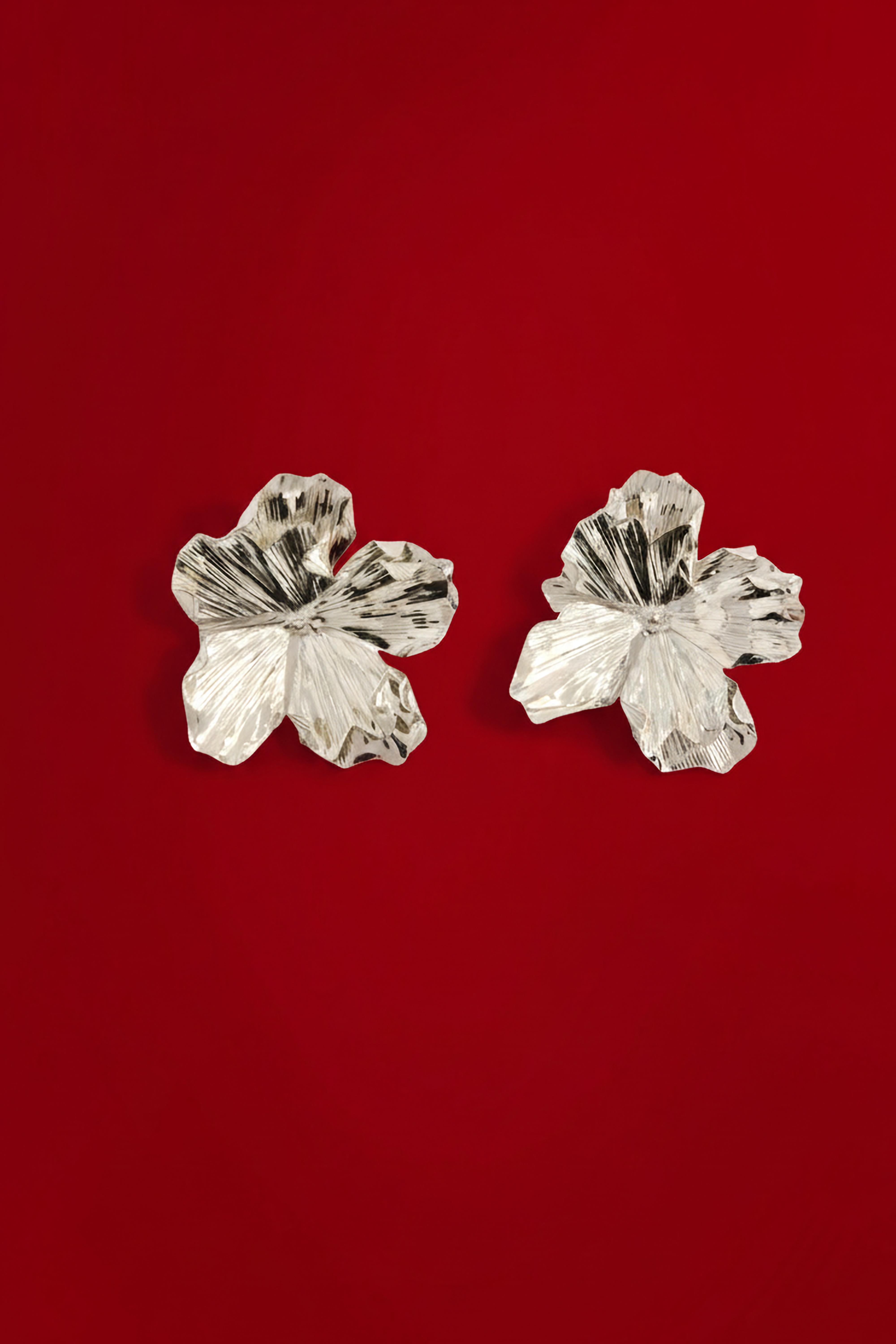 Flower earrings — SILVER