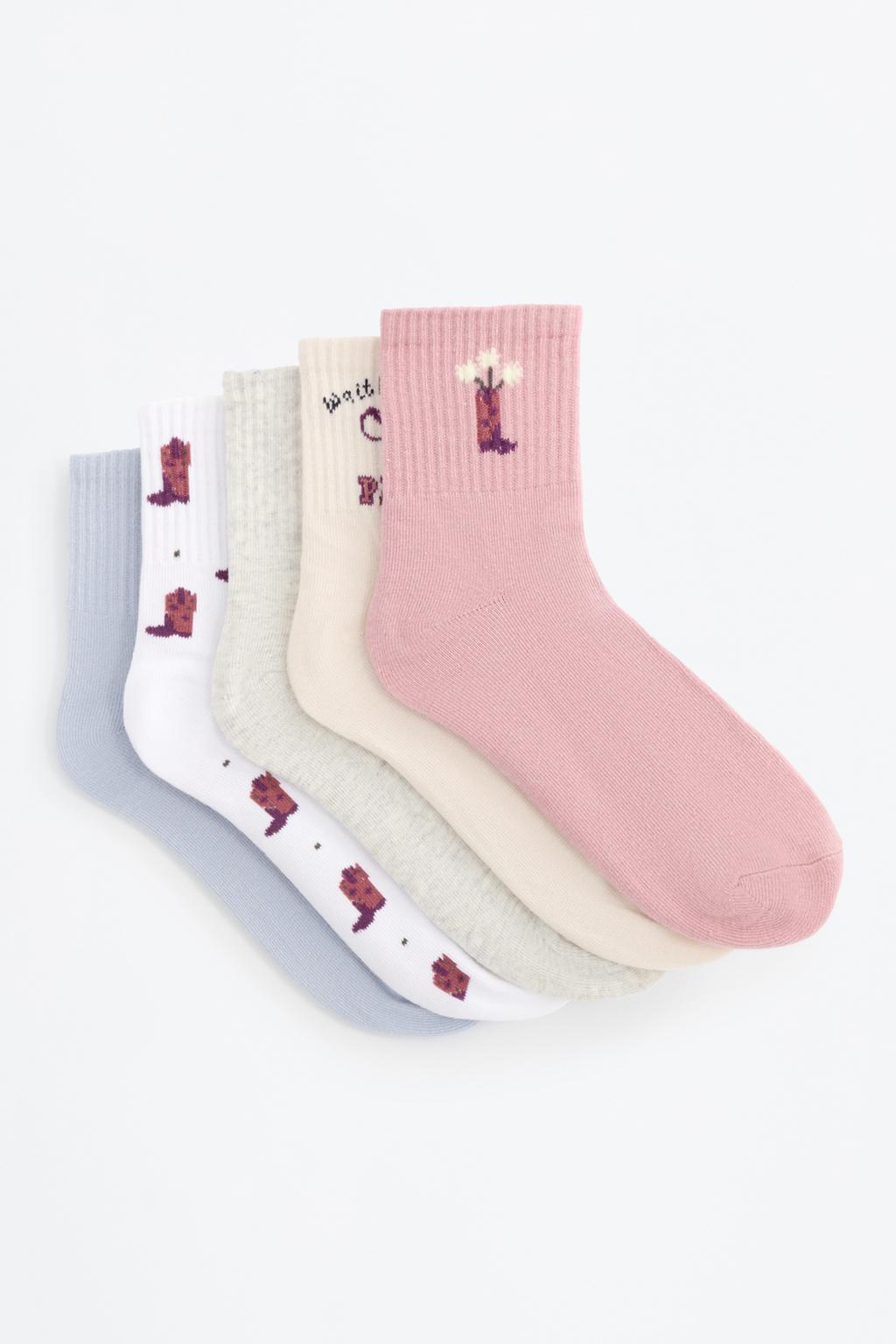 5-pack of cowgirl short socks