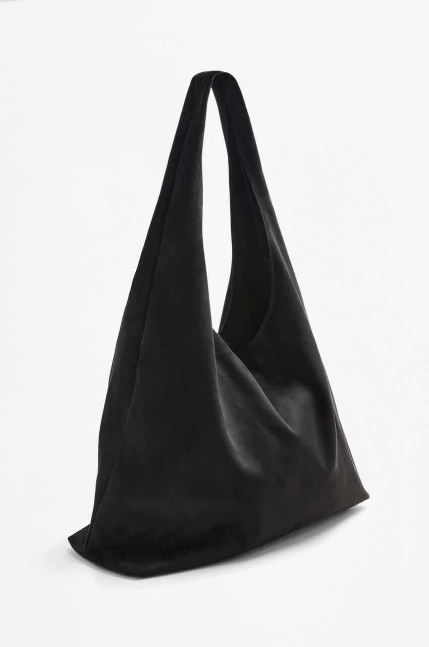 Faux suede bucket shopper bag New in BAGS Woman Lefties